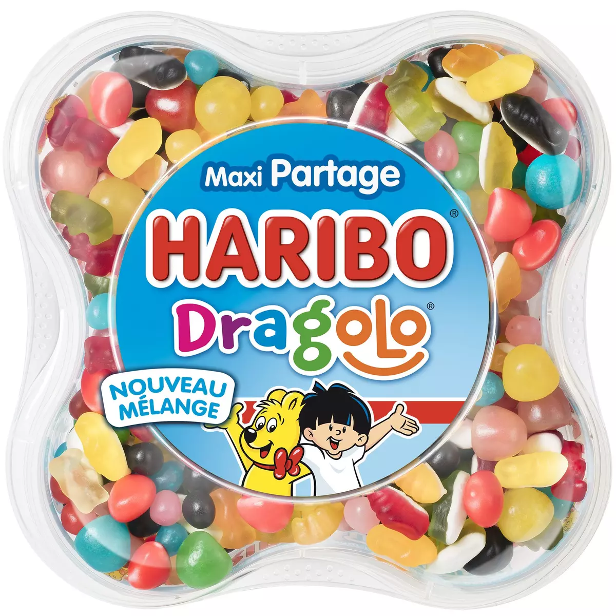 HARIBO Dragolo Assortiment de bonbons gélifiés en boite 750g