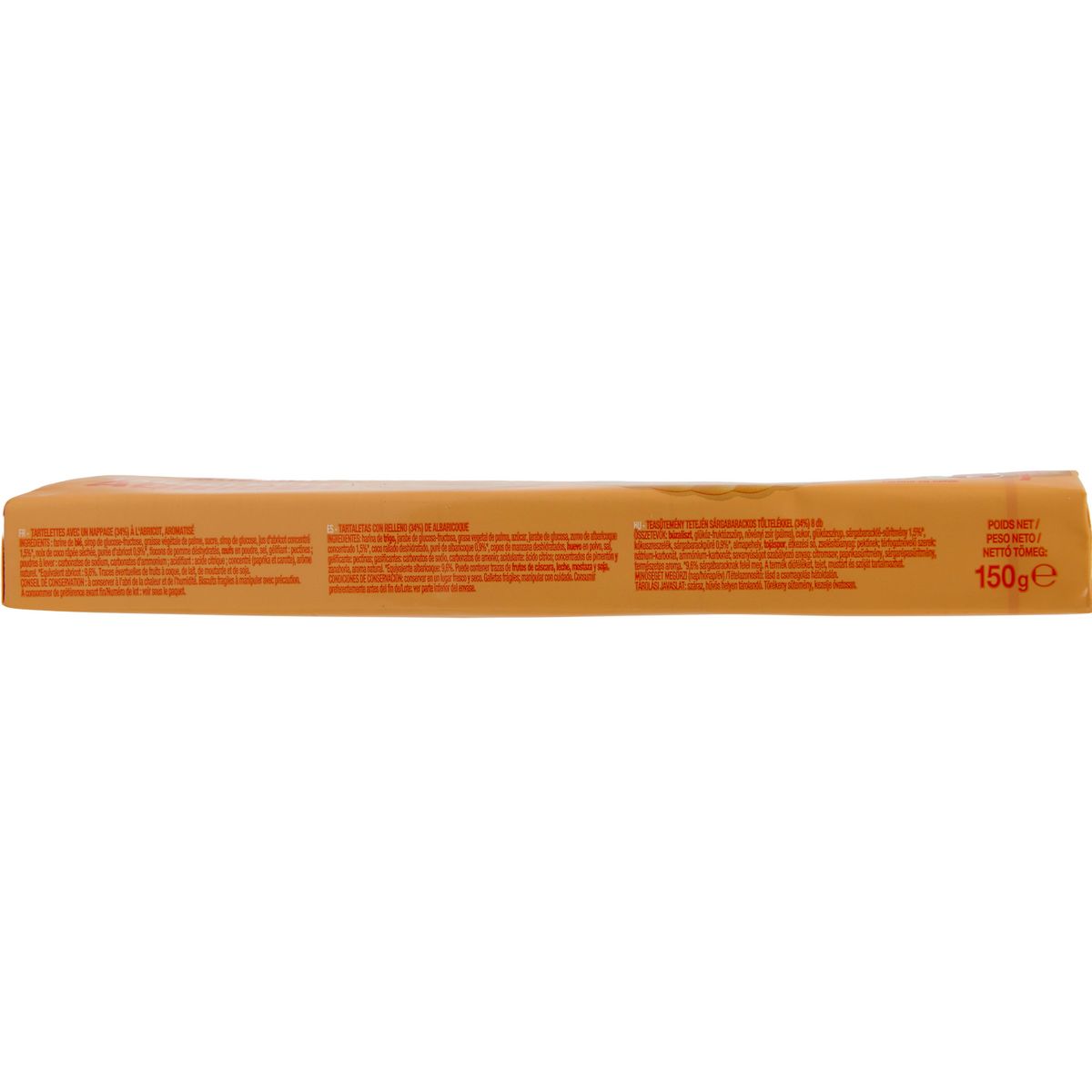 AUCHAN Tartelettes abricot 8 tartelettes 150g