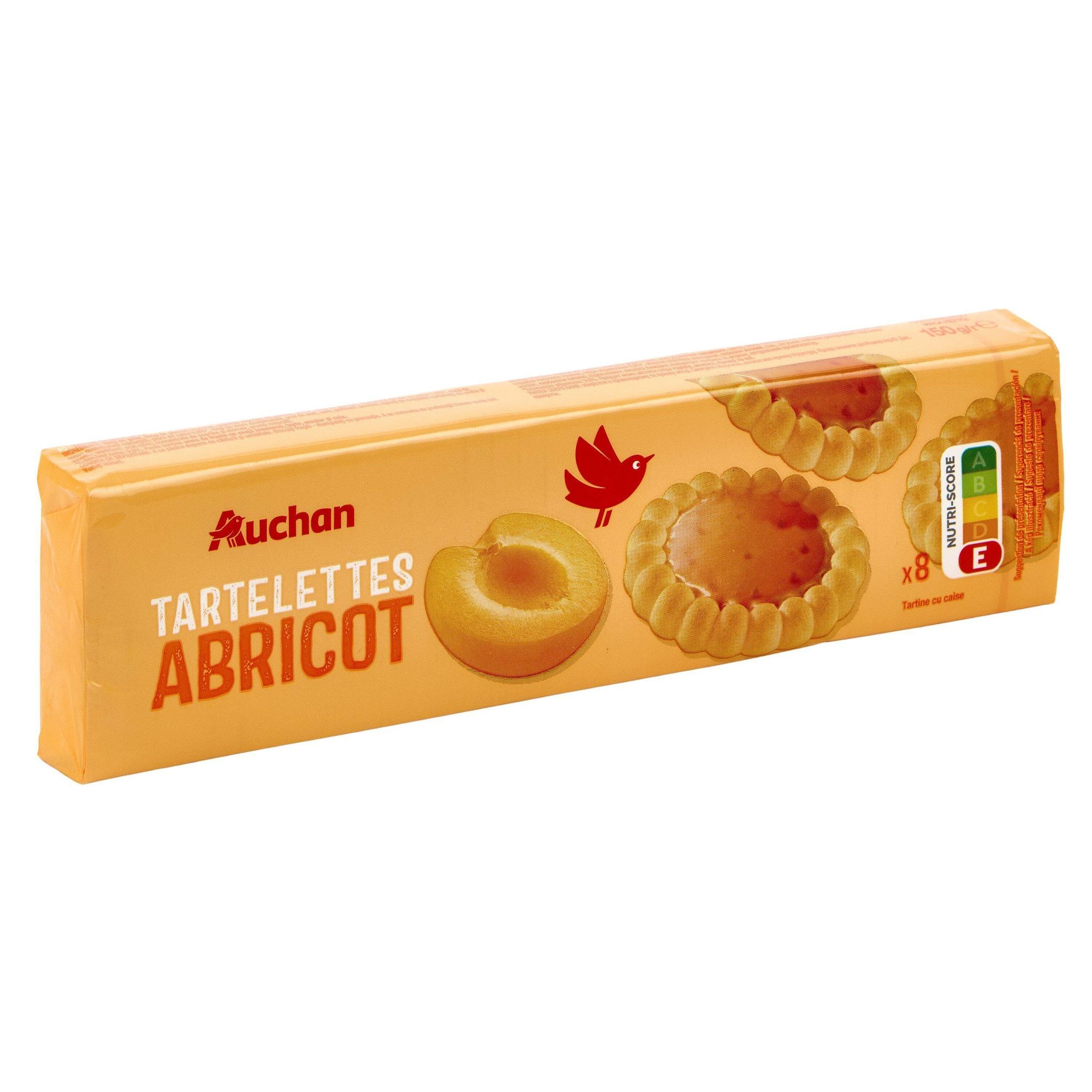 Voir la diapositive 3 : AUCHAN Tartelettes abricot 8 tartelettes 150g