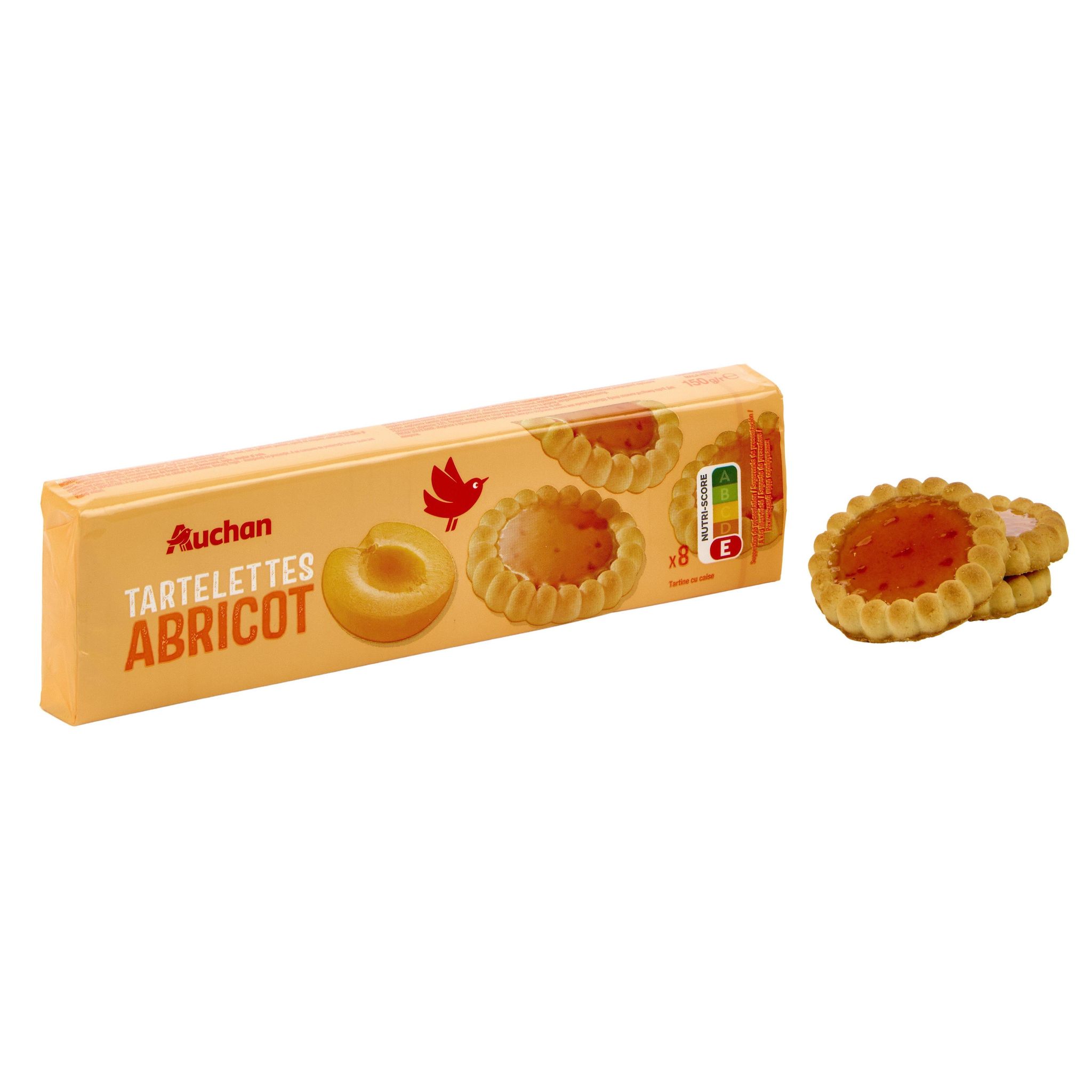 Voir la diapositive 4 : AUCHAN Tartelettes abricot 8 tartelettes 150g
