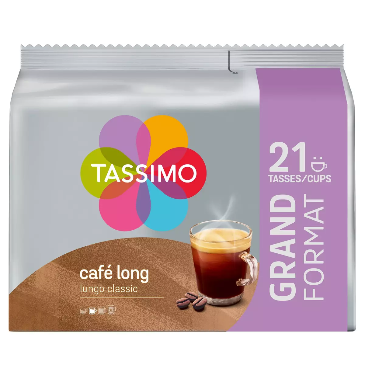 TASSIMO Dosettes de café long 21 dosettes 141g