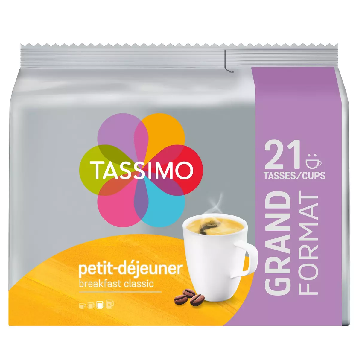 Café dosettes petit déjeuner classique t-discs, Tassimo (x 21)