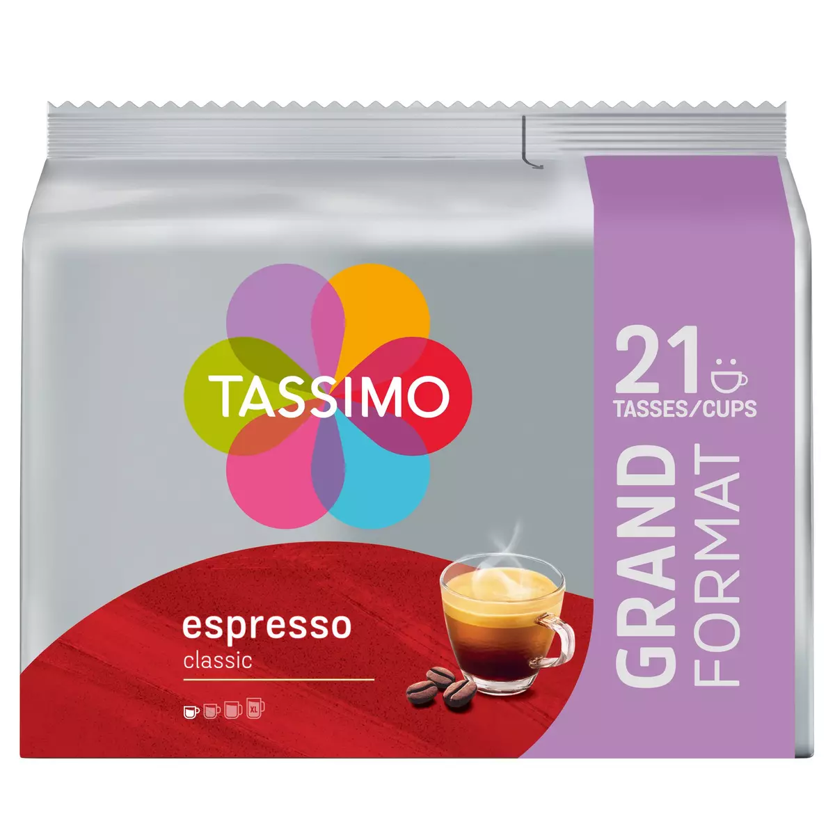 TASSIMO Dosettes de café expresso classique 21 dosettes 126g