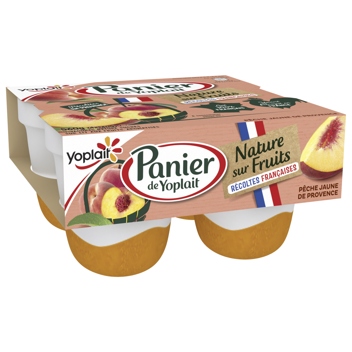 PANIER DE YOPLAIT Yaourt nature sur lit de fruits mirabelles de Nancy 4x140g