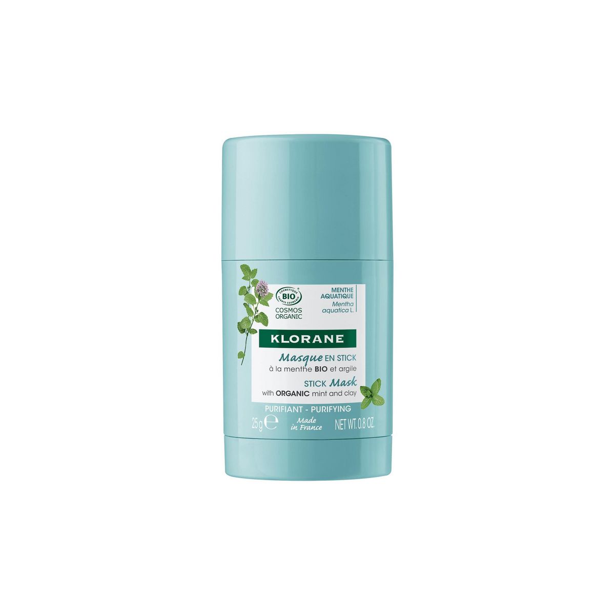 KLORANE Masque en stick purifiant à la menthe bio et argile 25g
