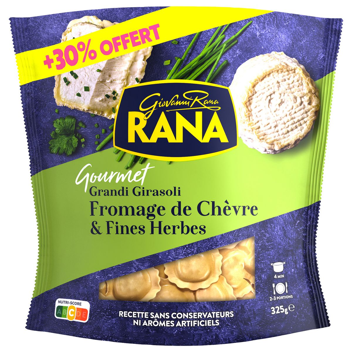 RANA Grand girasoli fromage de chèvre et fines herbes 2/3 portions 325g