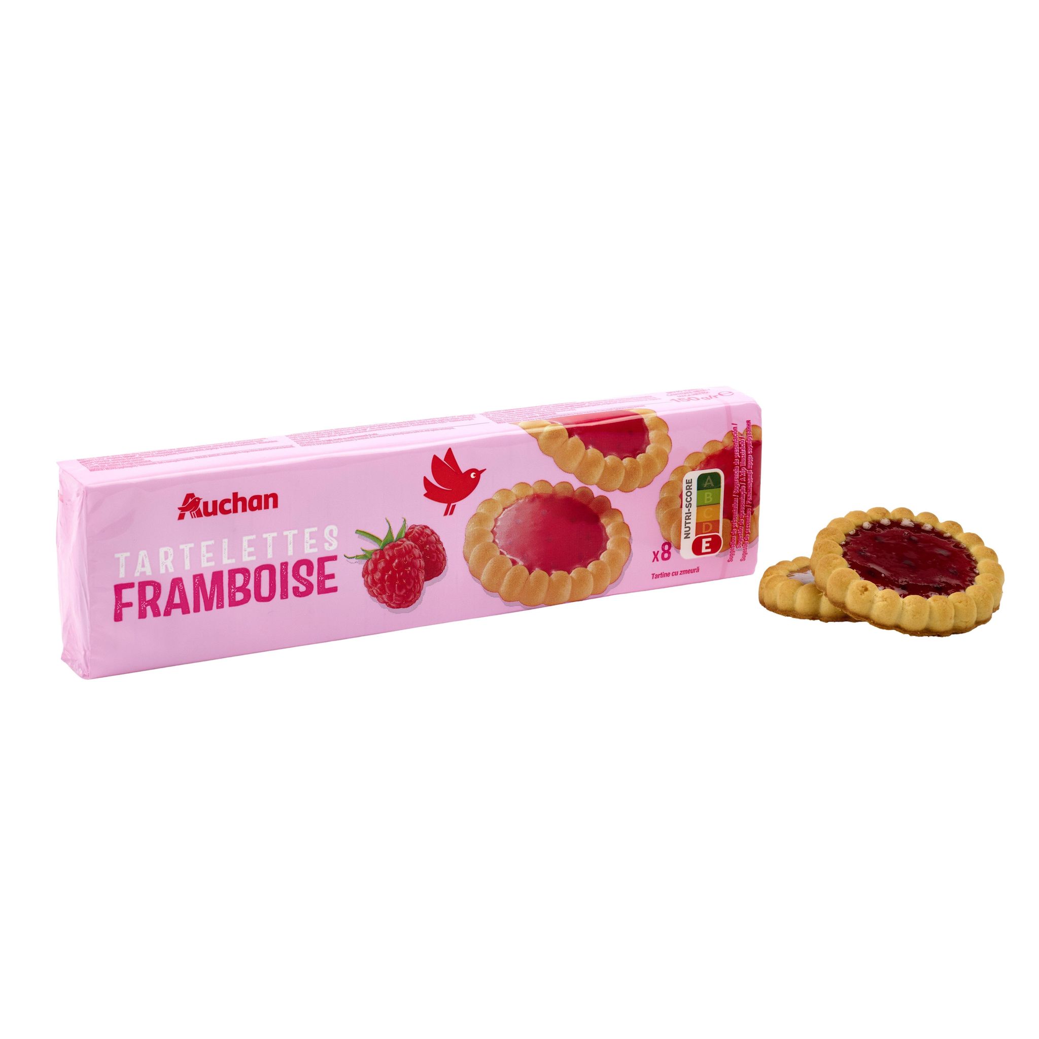Voir la diapositive 5 : AUCHAN Tartelettes framboise 8 tartelettes 150g