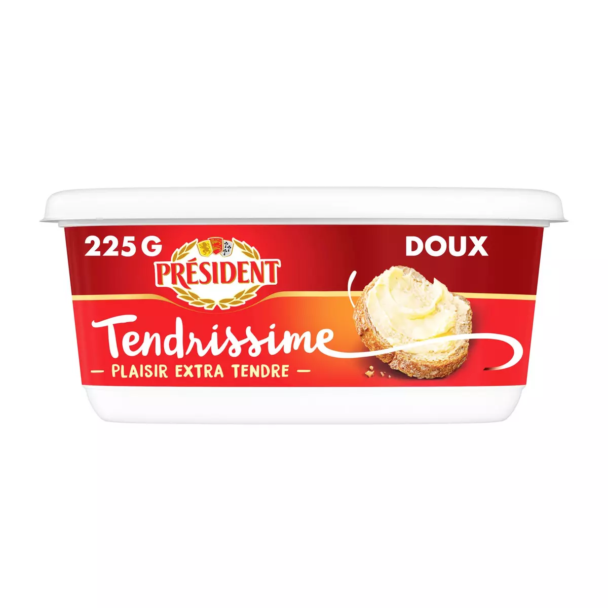 PRESIDENT Tendrissime beurre doux 225g