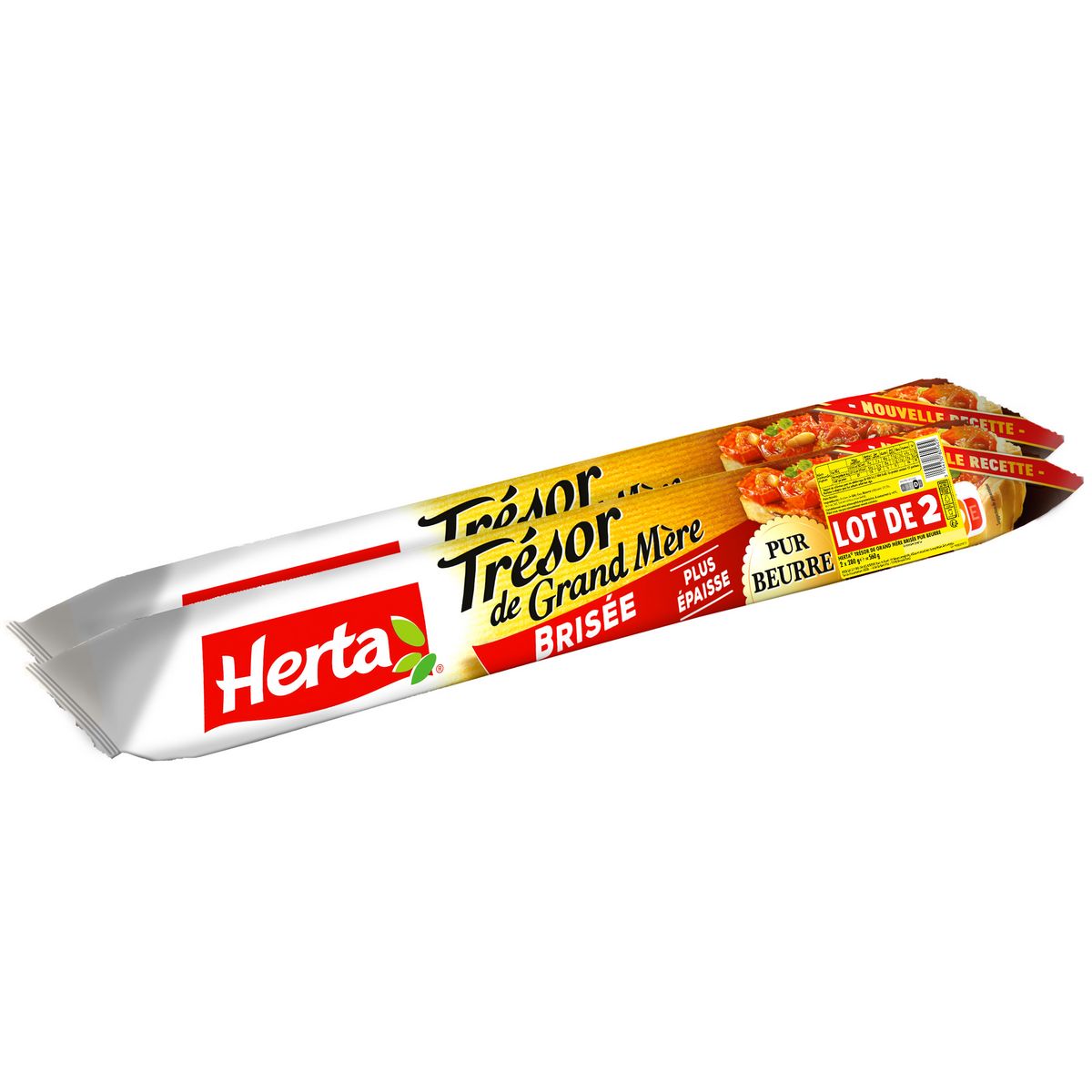 HERTA Trésors de grand mère pâte brisée pur beurre 2x280g