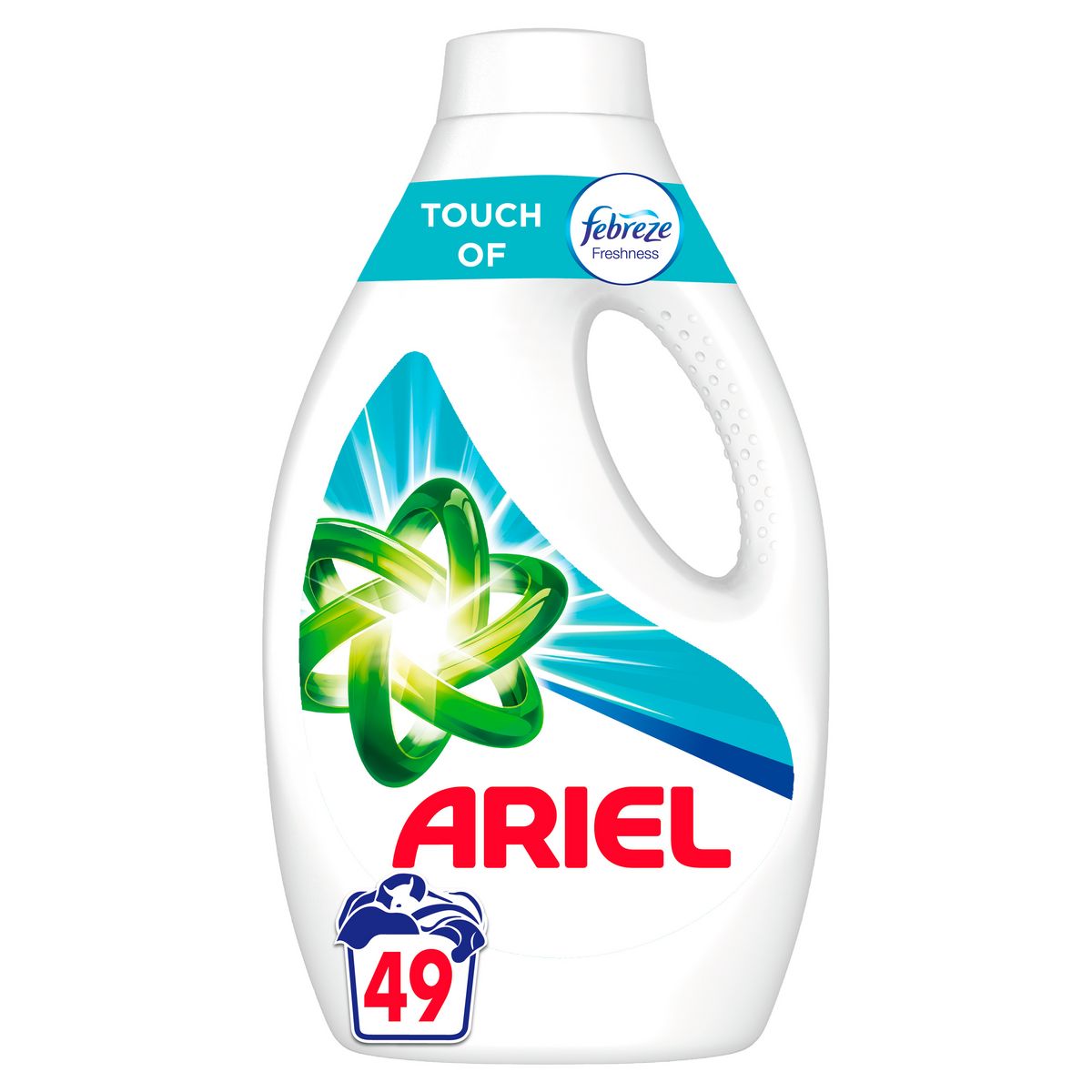 ARIEL Power Lessive liquide touche de Febreze 49 lavages 2.45l