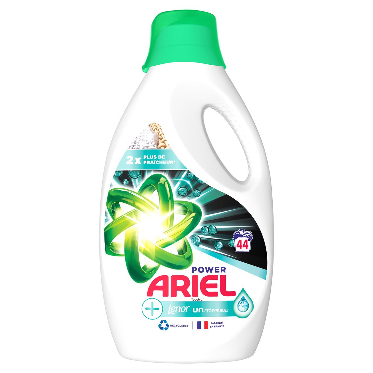 ARIEL Power Lessive liquide fraicheur touche de Lenor 44 lavages 2.2l