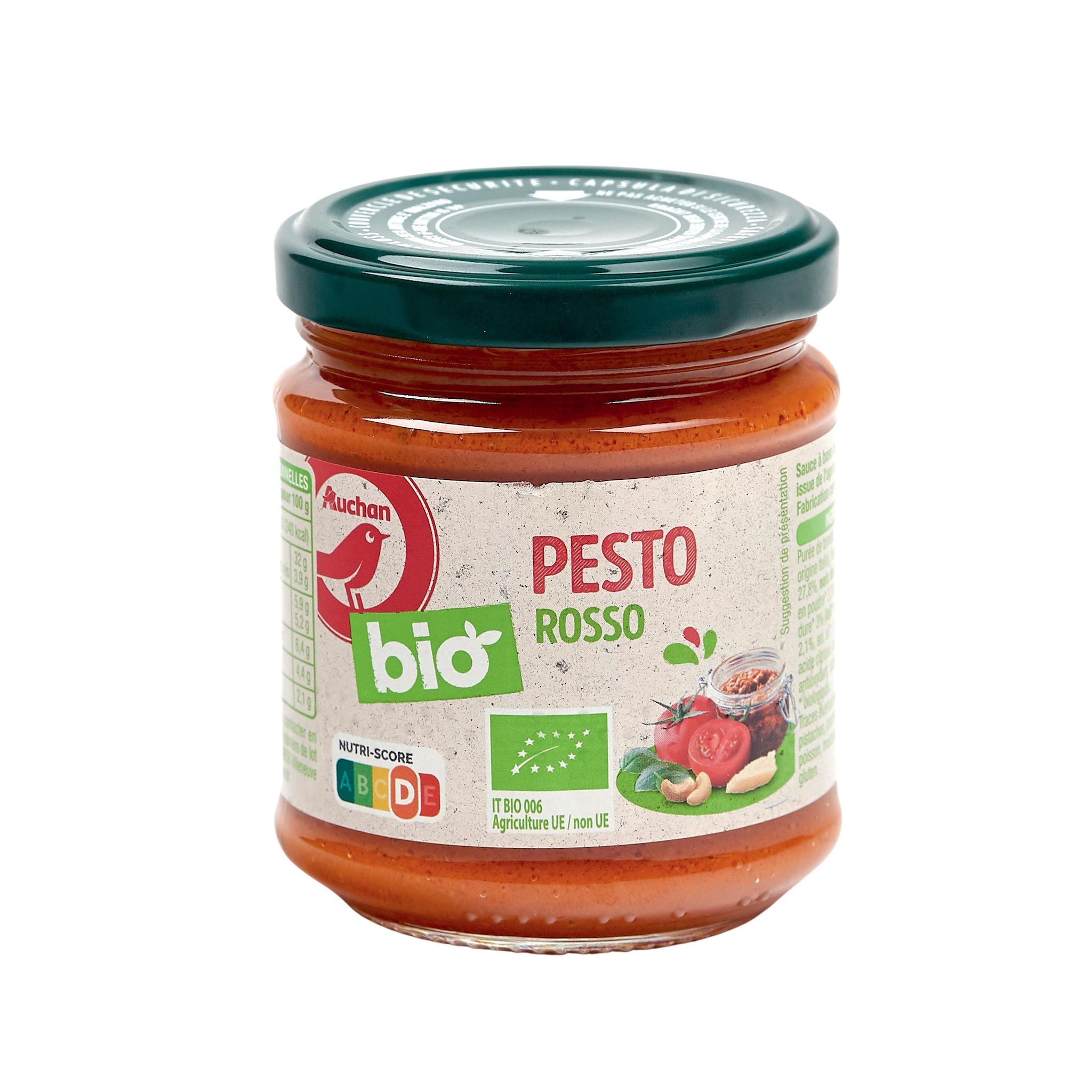 Voir la diapositive 2 : AUCHAN BIO Pesto rosso 190g