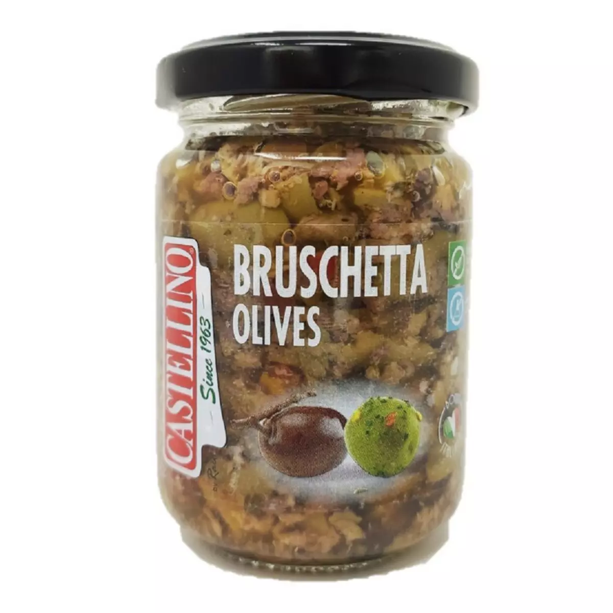 CASTELLINO Bruschetta aux olives vertes et noires 135g