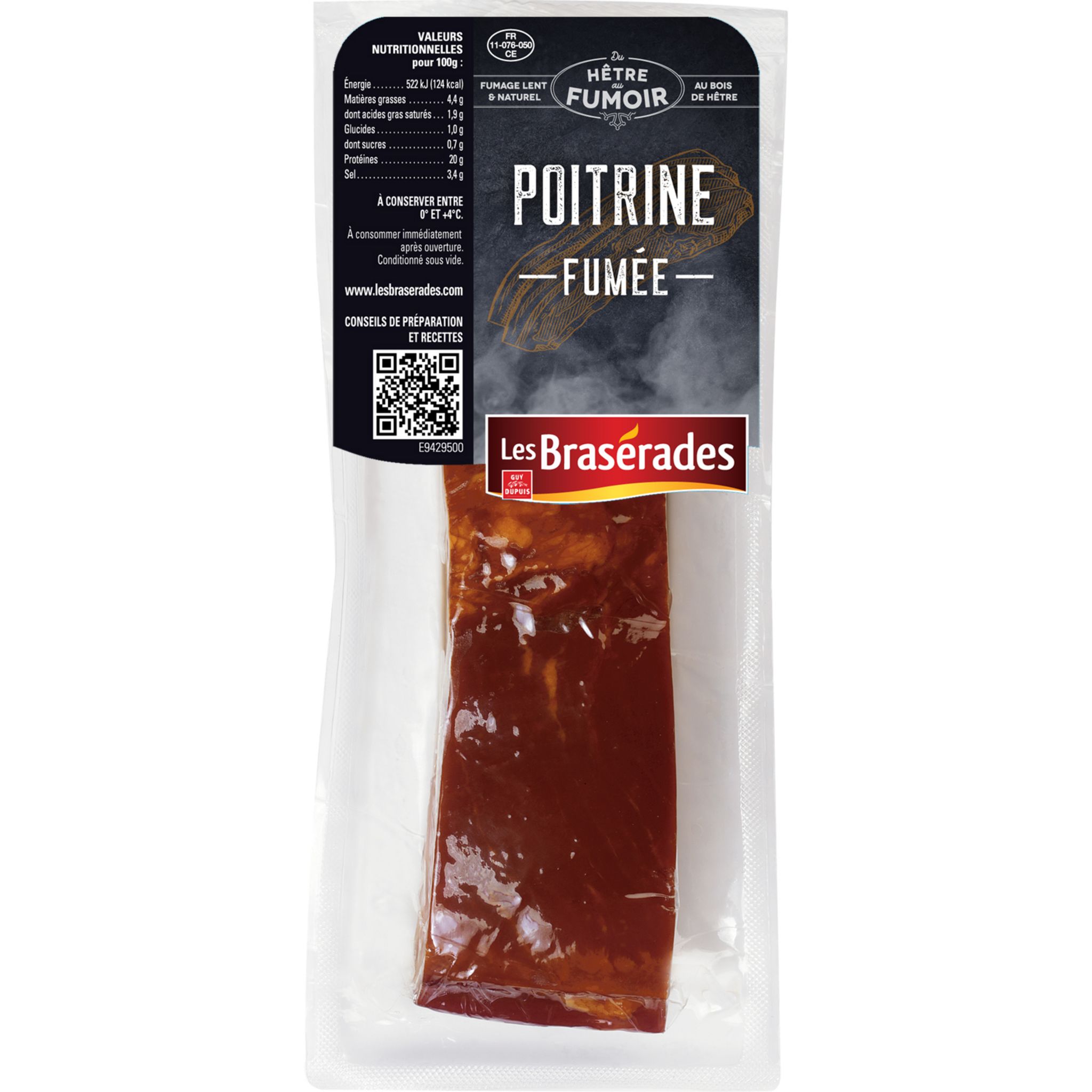 LES BRASERADES Poitrine fumée 300g