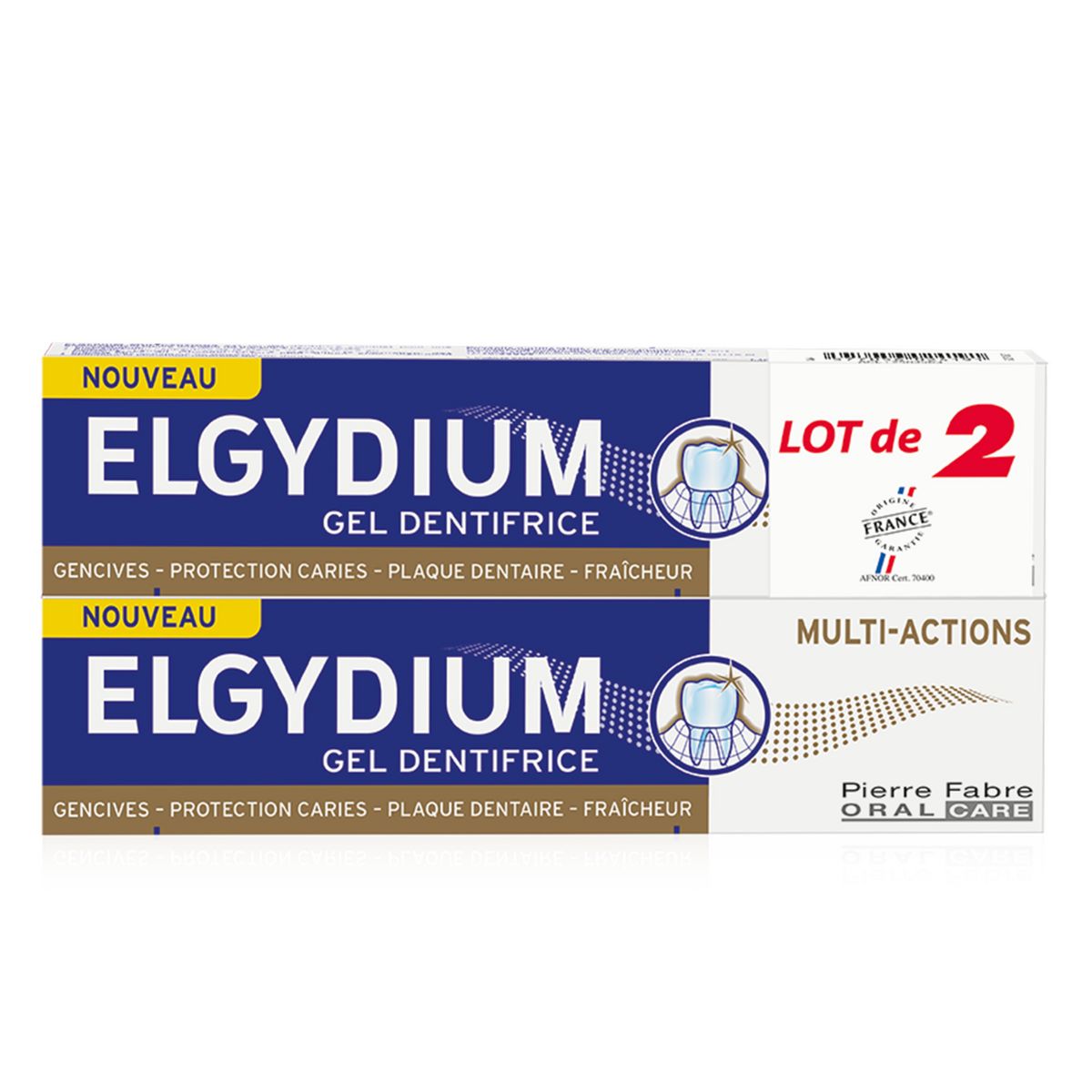 ELGYDIUM Gel Dentifrice multi-actions 2x75ml