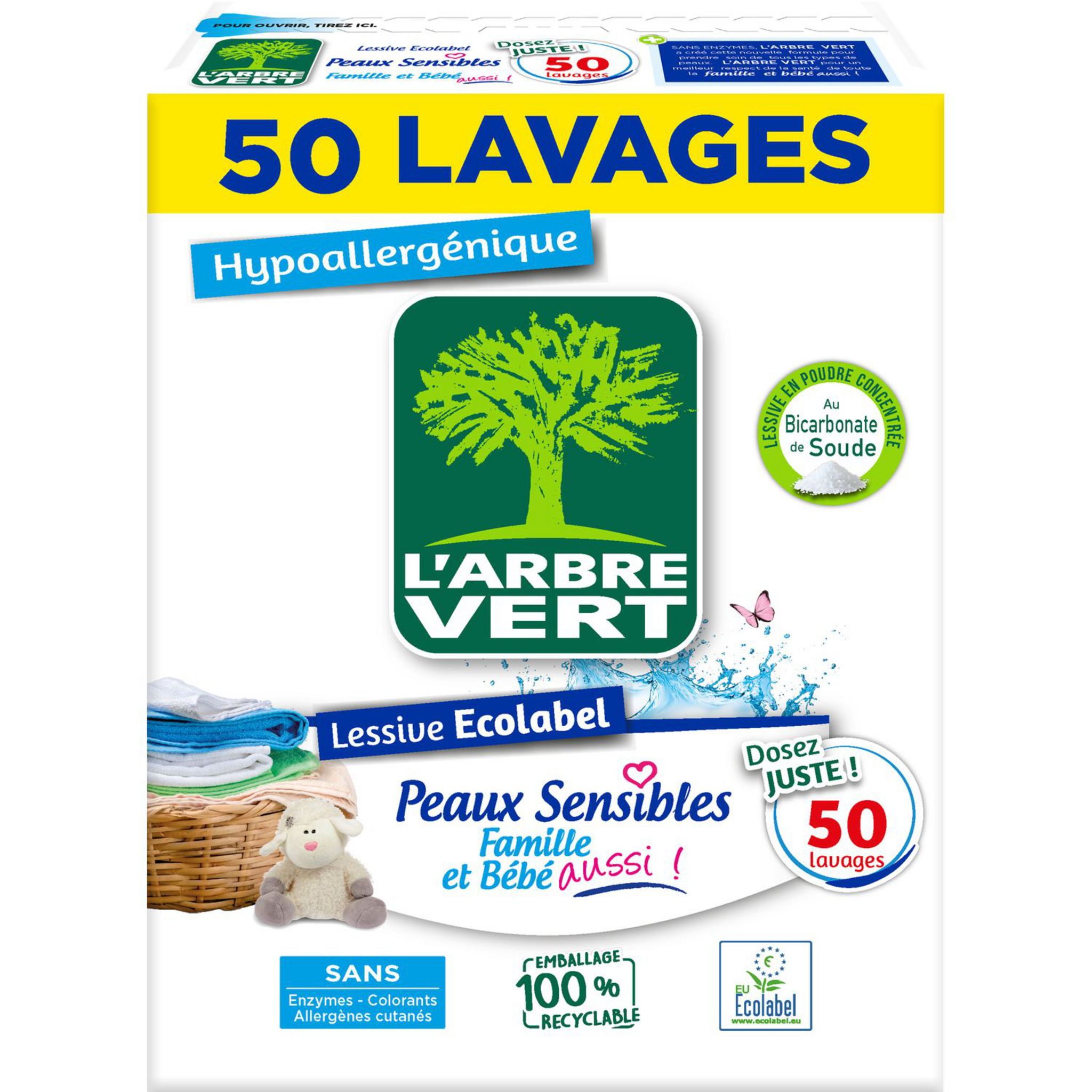 L'ARBRE VERT Lessive en poudre hypoallergénique peaux sensibles 50 — free download