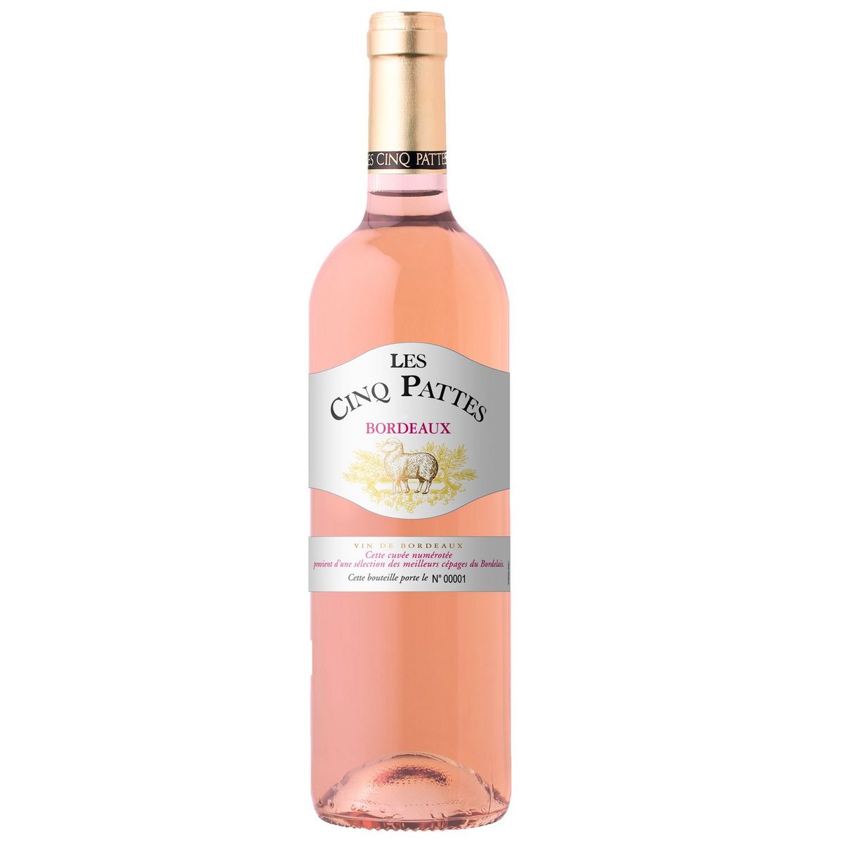 AOP Bordeaux les cinq pattes rosé 75cl