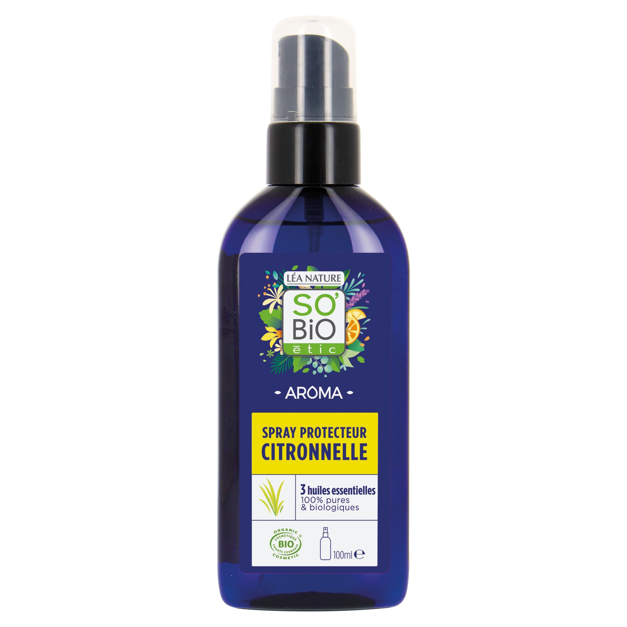 SO BIO ETIC Aroma Spray protecteur citronnelle 3 huiles essentielles 100ml