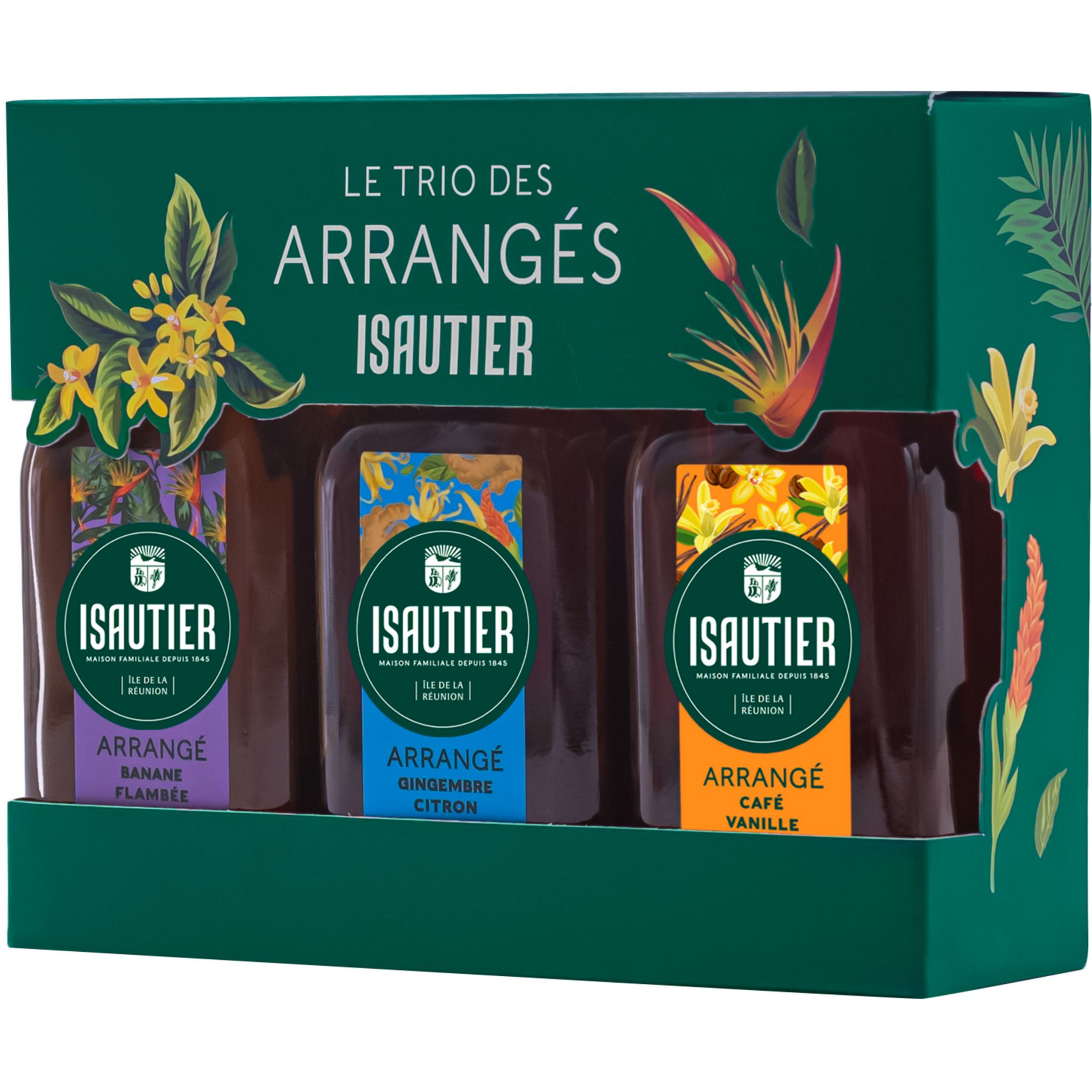 ISAUTIER Coffret 3 boissons à base de rhum 40% 3X20cl