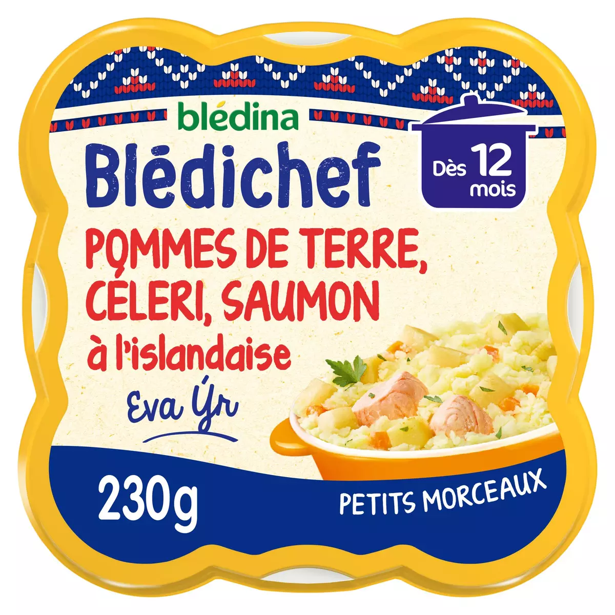 BLEDINA Blédichef Assiette de pommes de terre céleri saumon à l'islandaise dès 12 mois 230g