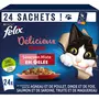FELIX Sachets repas délicieux duos sélection mixte en gelée pour chat 24x85g