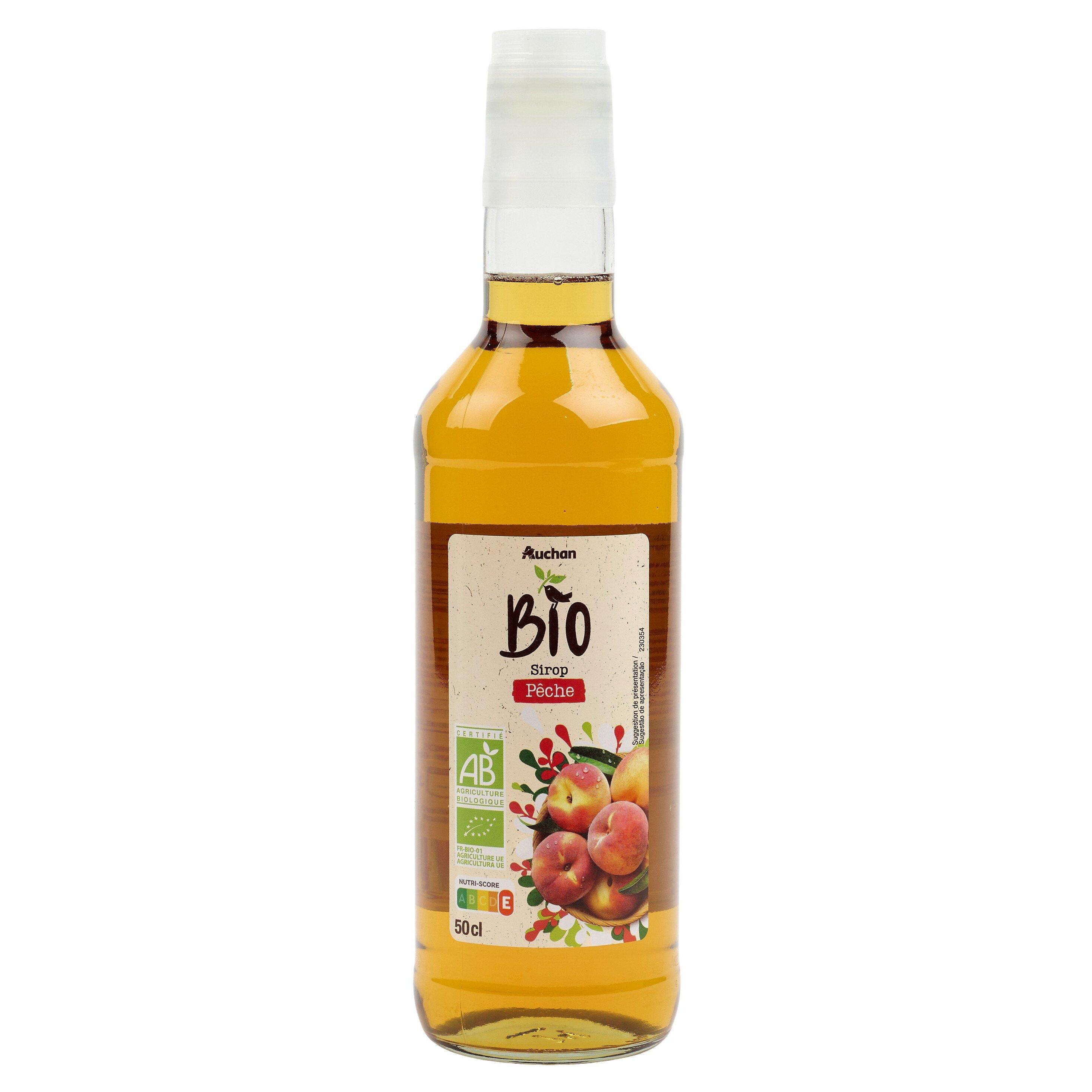 Voir la diapositive 3 : AUCHAN BIO Sirop de pêche 50cl