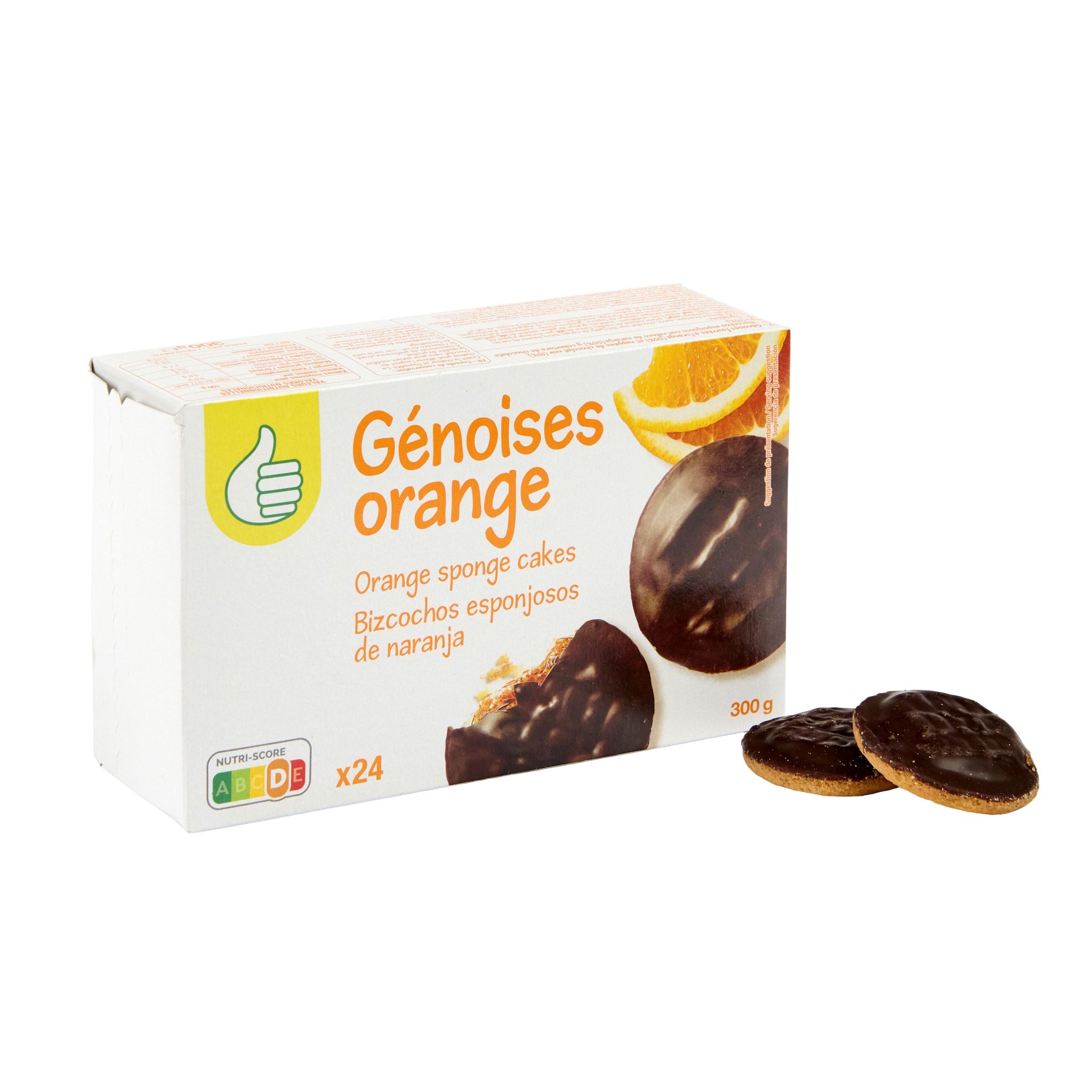 Voir la diapositive 2 : POUCE Biscuits génoises orange 24 biscuits 300g