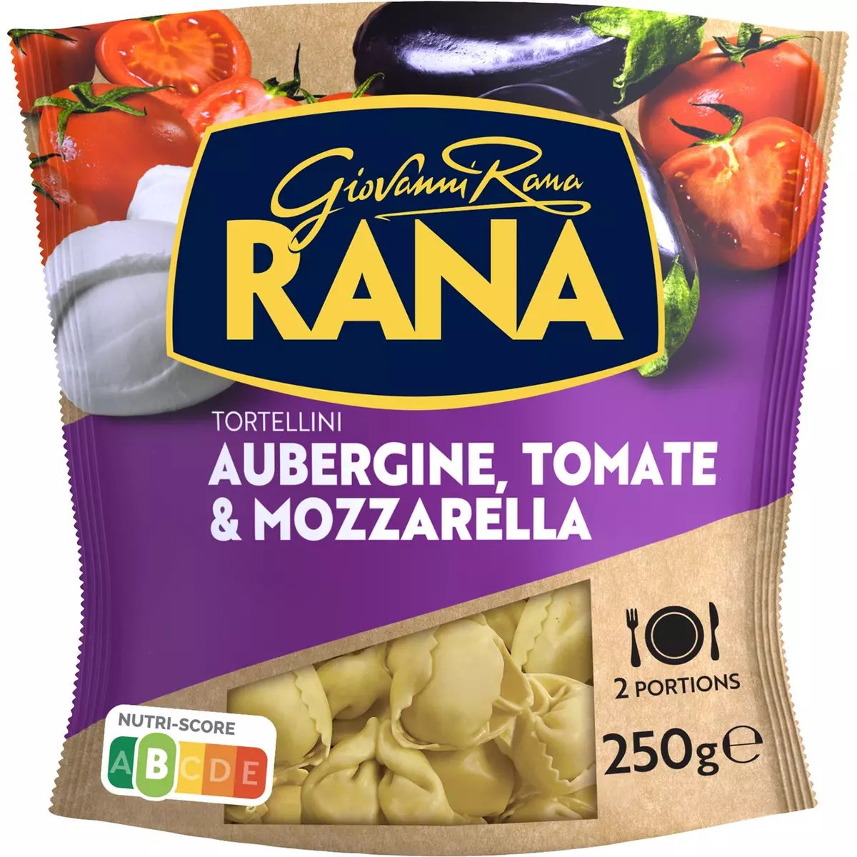 RANA Tortellini aubergine, tomate et mozzarella 2 portions 250g