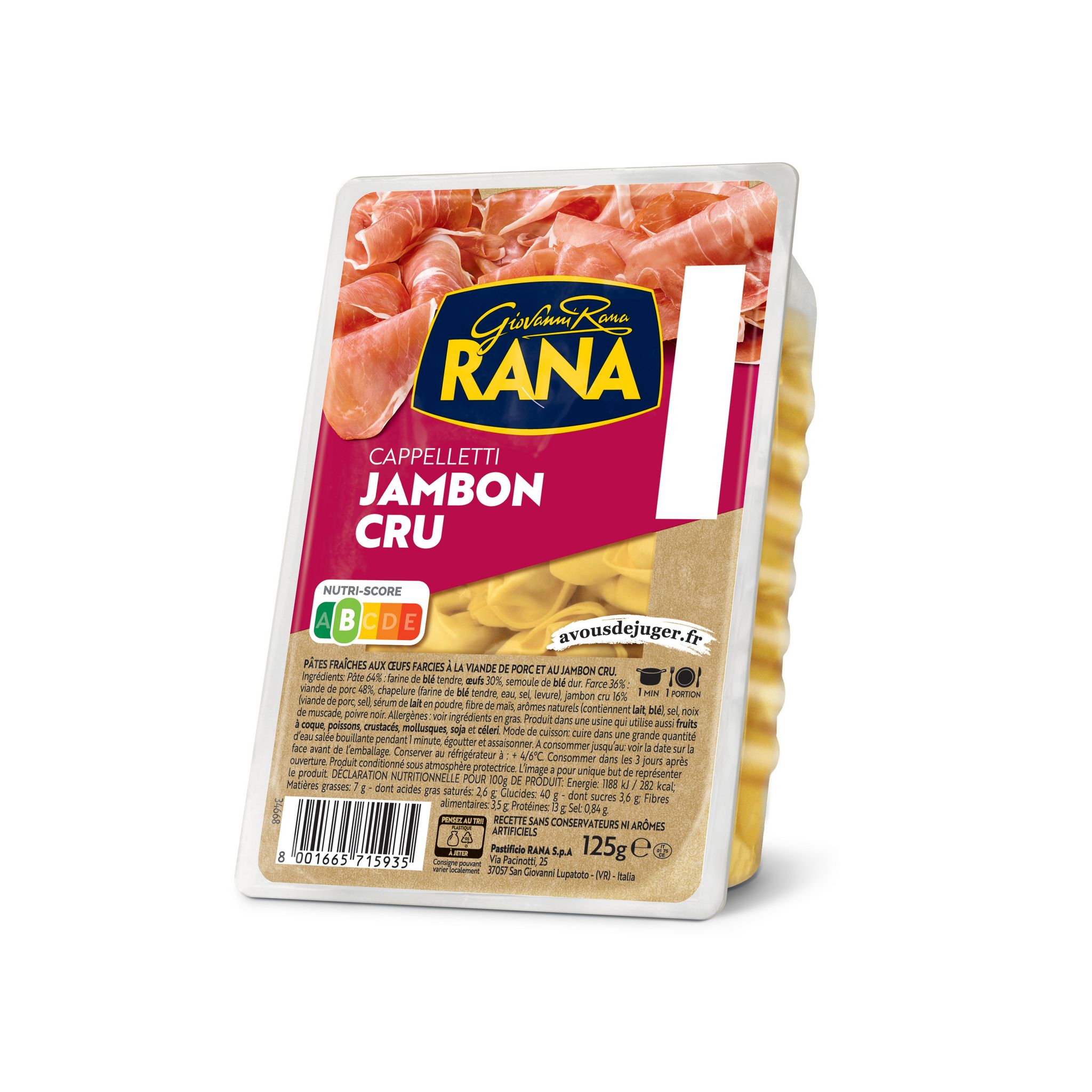 RANA Cappelletti au jambon cru 125g