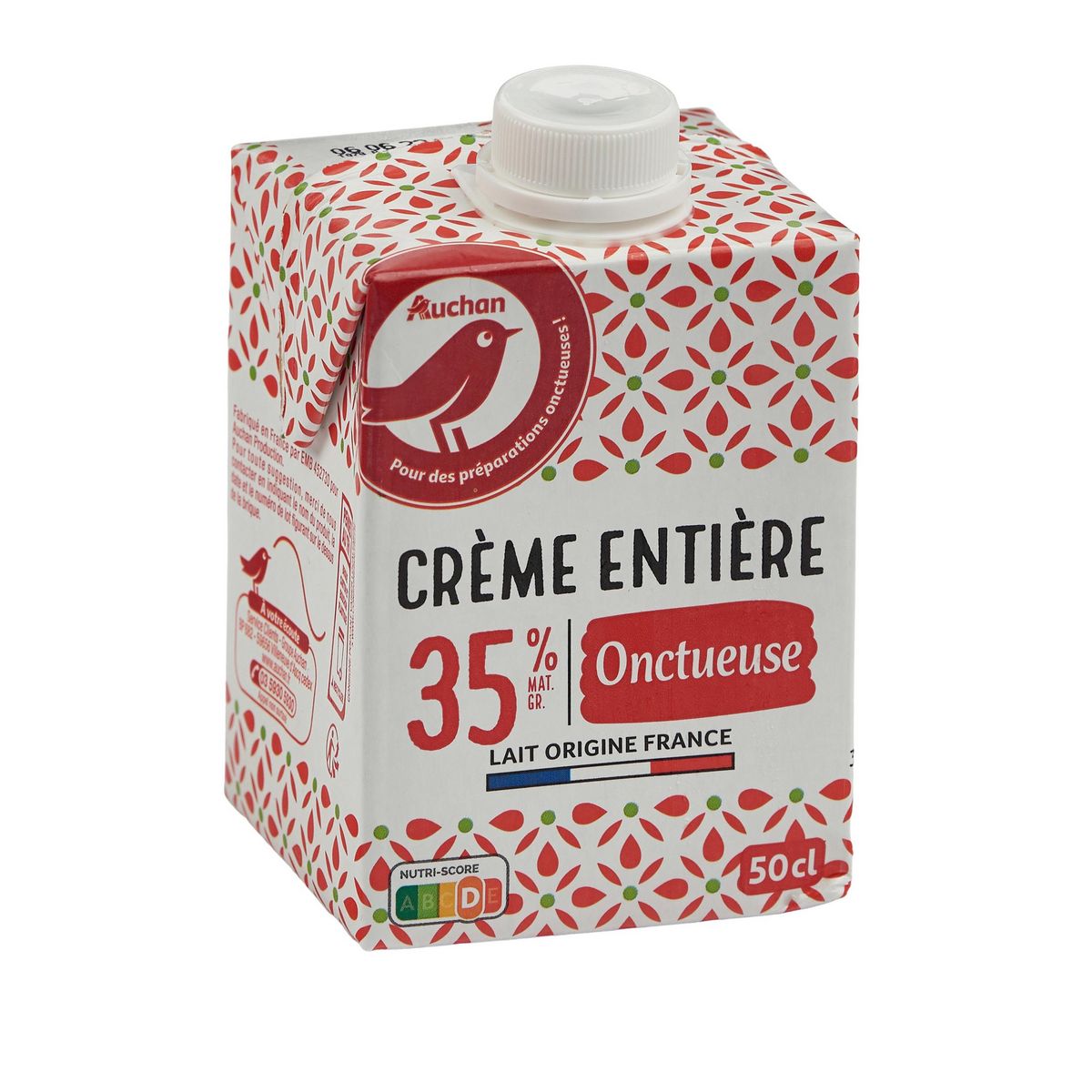 AUCHAN Crème fluide entière 35% MG 50cl