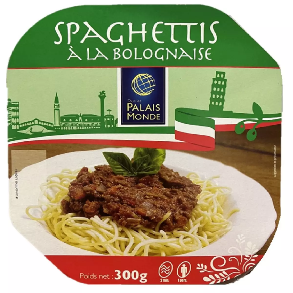 TOUS LES PALAIS DU MONDE Spaghettis à la bolognaise 1 portion 300g