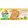 GERBLE BIO Biscuits aux 3 graines bio, sachets fraîcheur 4x3 biscuits 132g