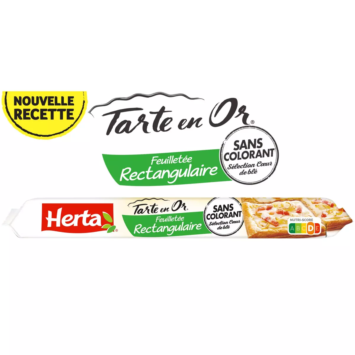 HERTA Tarte en Or pâte feuilletée rectangulaire 230g