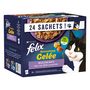 Voir la diapositive 2 : FELIX Sachets repas sensations gelée sélections mixte viande et poissons pour chat 24 sachets 24x85g