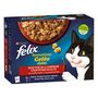 Voir la diapositive 2 : FELIX Sachets repas saveur viande Sensations gelée sélection de la campagne pour chat adulte 12 sachets 12x85g