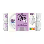 LIGHT&FREE Fromage blanc nature 0% MG 8x100g