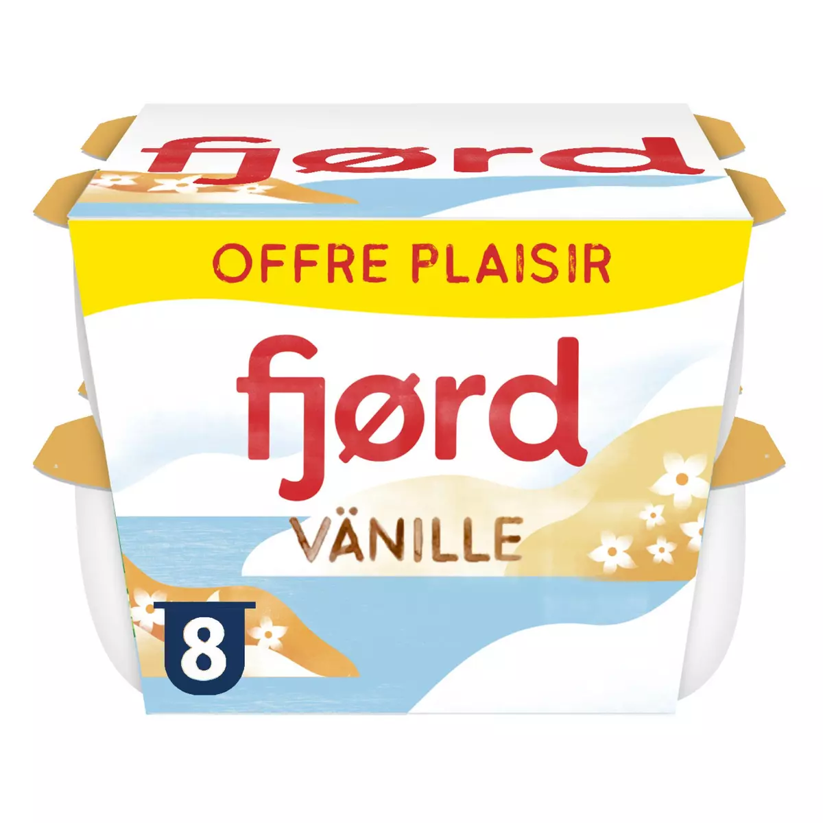 FJORD Yaourt saveur vanille 8x125g
