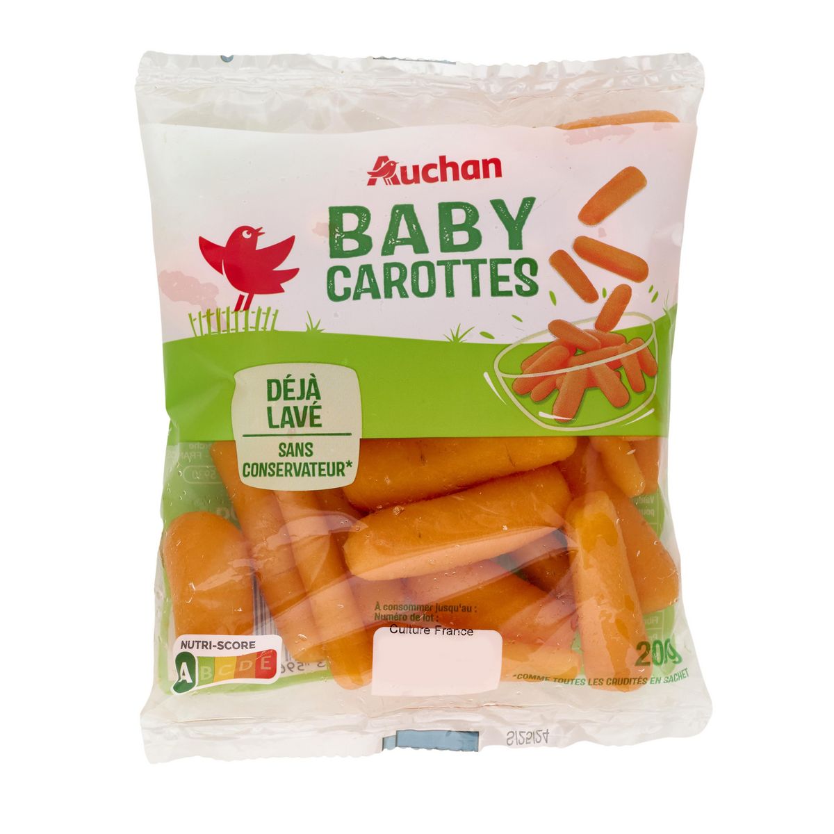 AUCHAN Baby carottes 200g