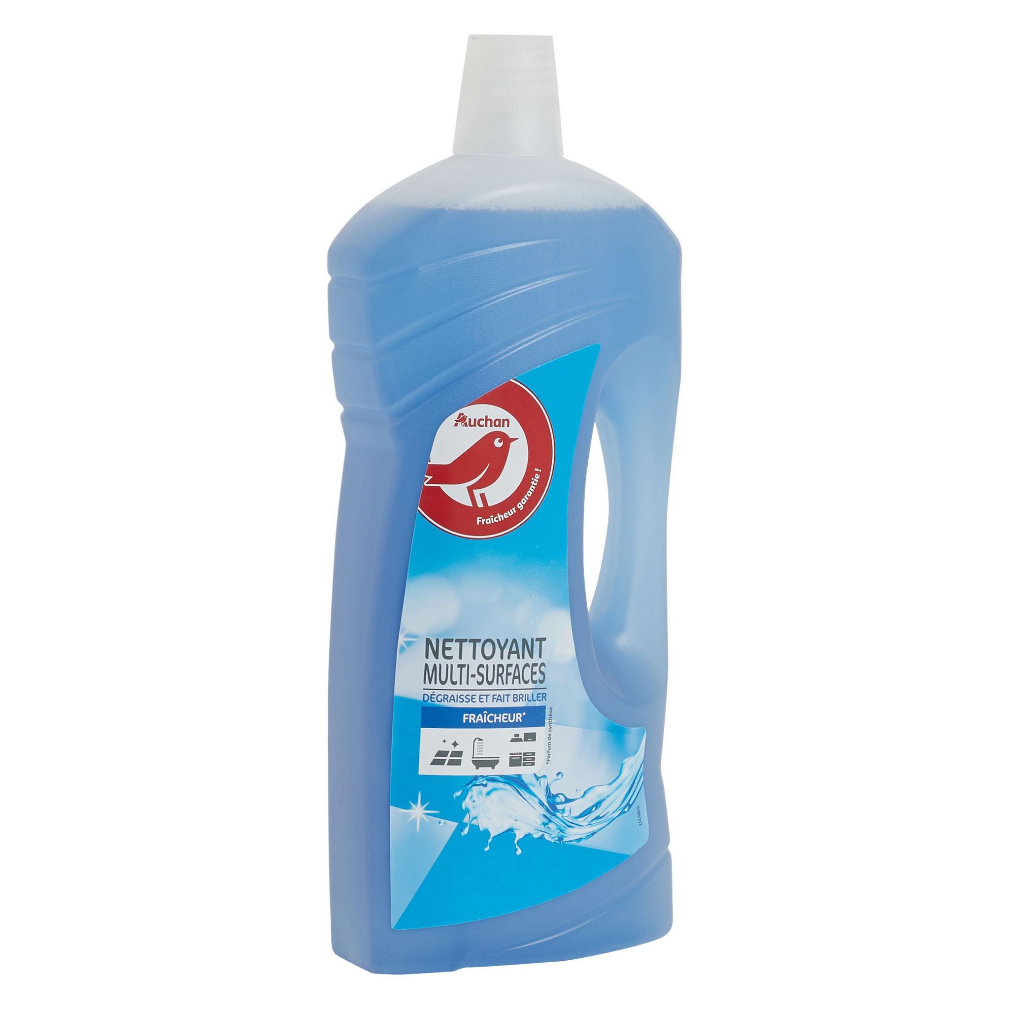 Voir la diapositive 2 : AUCHAN Nettoyant multi-surfaces fraîcheur 1,5l