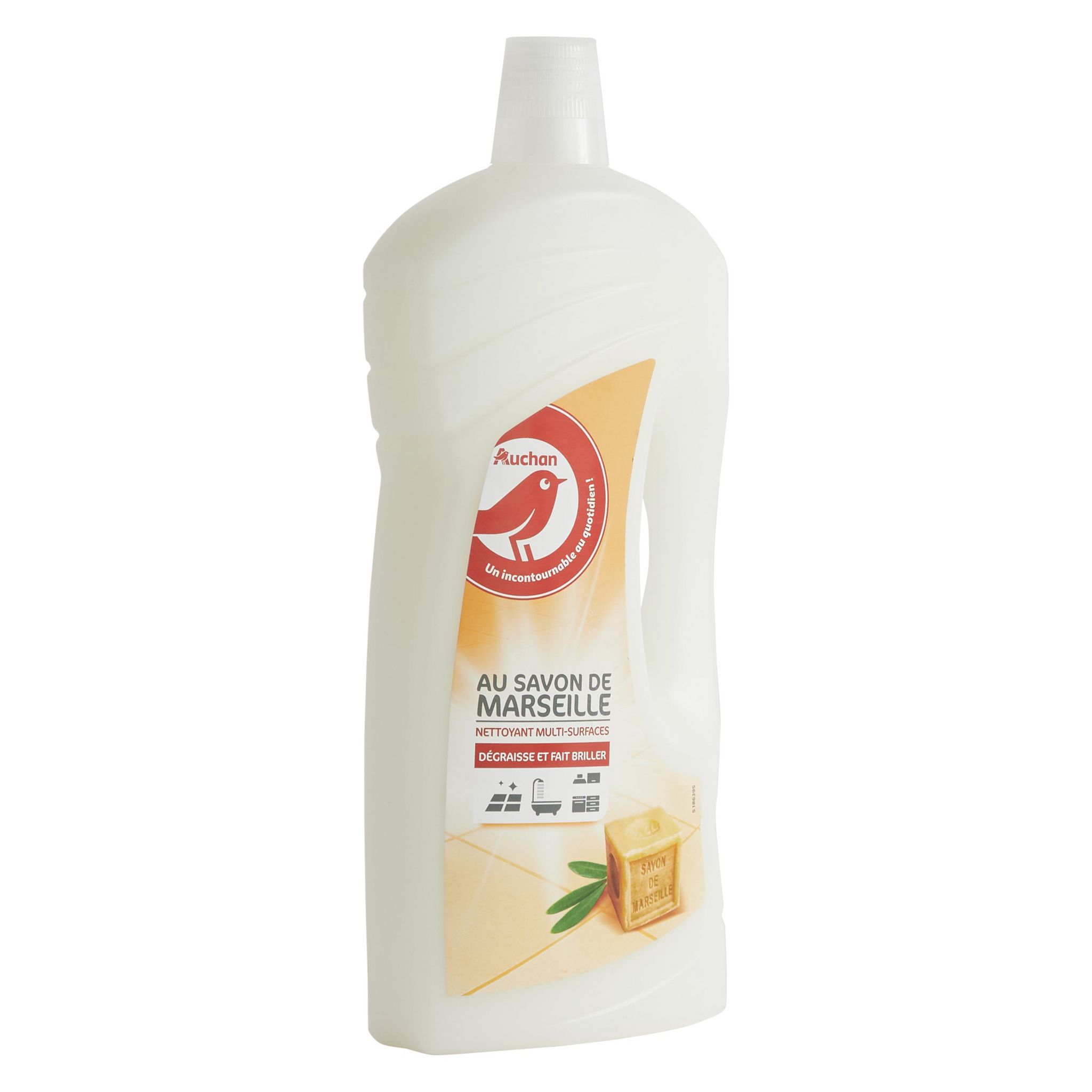 Voir la diapositive 2 : AUCHAN Nettoyant liquide multi-surfaces dégraissant 1,5l