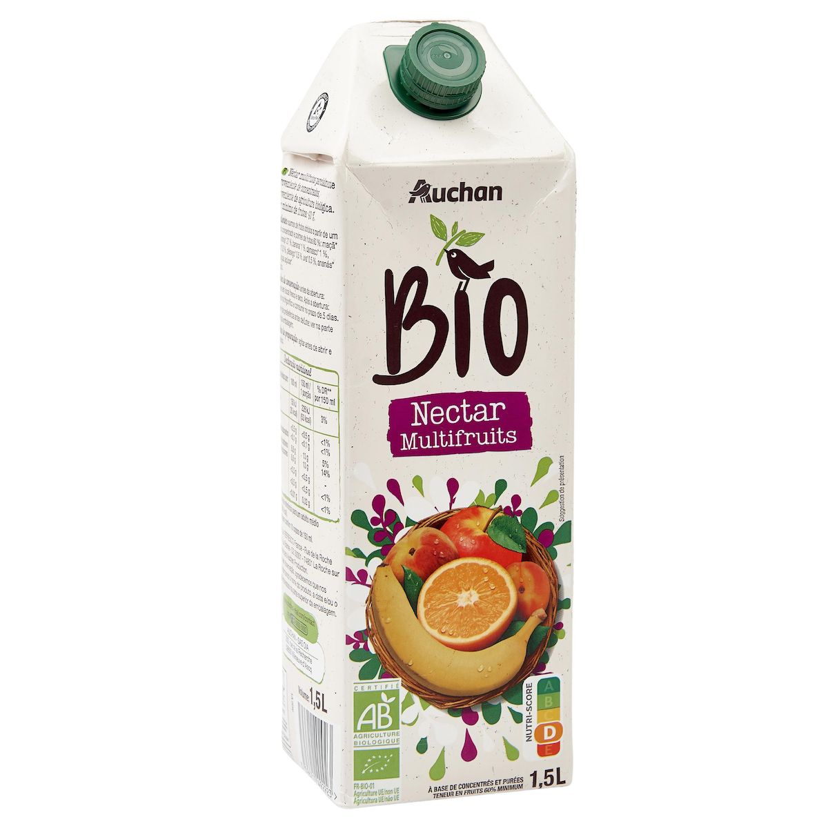 AUCHAN BIO Nectar multifruits 1.5l