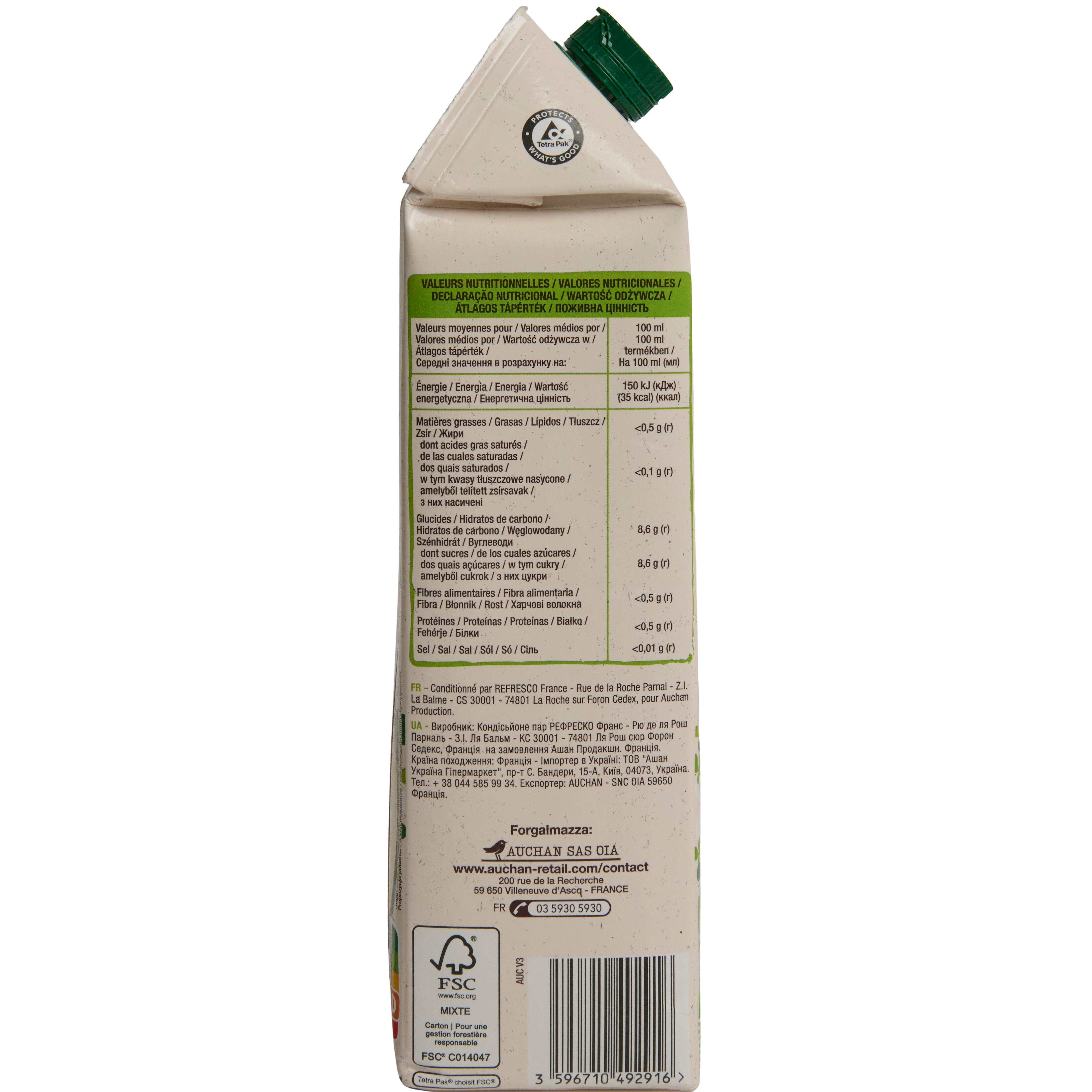 Voir la diapositive 5 : AUCHAN BIO Nectar de pomme bio 1.5l