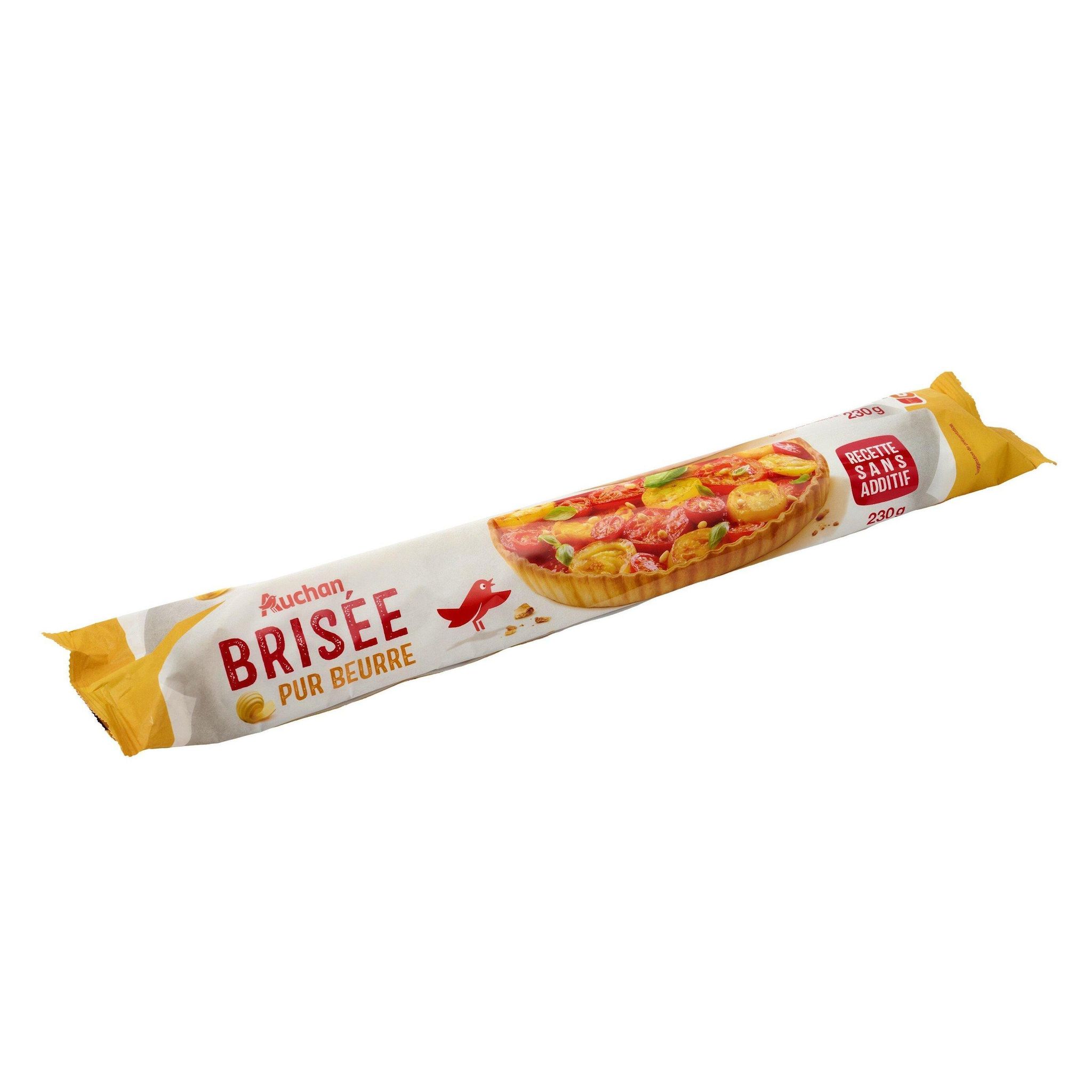 Voir la diapositive 2 : AUCHAN Pâte brisée pur beurre sans additif 230g