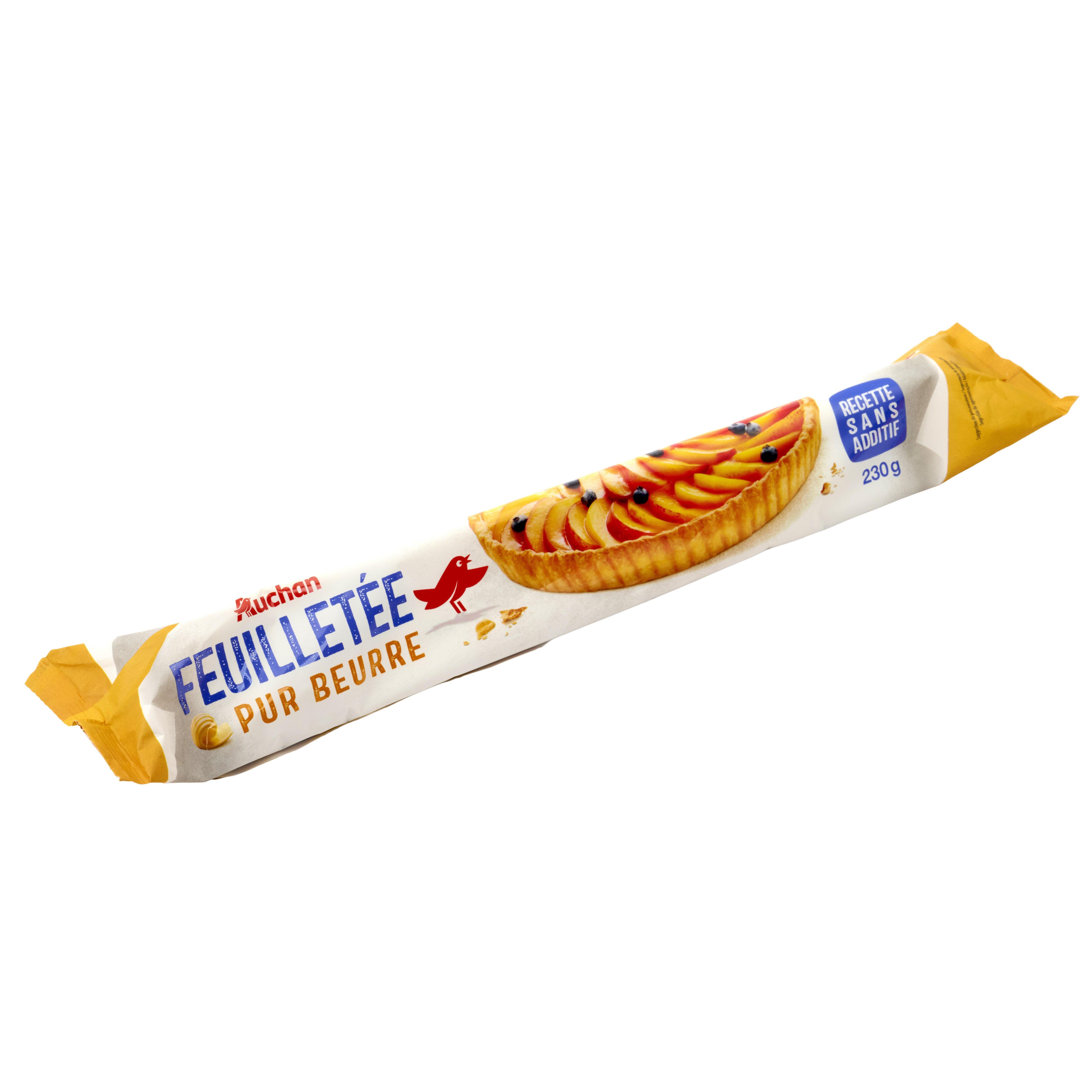 Voir la diapositive 2 : AUCHAN Pâte feuilletée pur beurre sans additif 230g