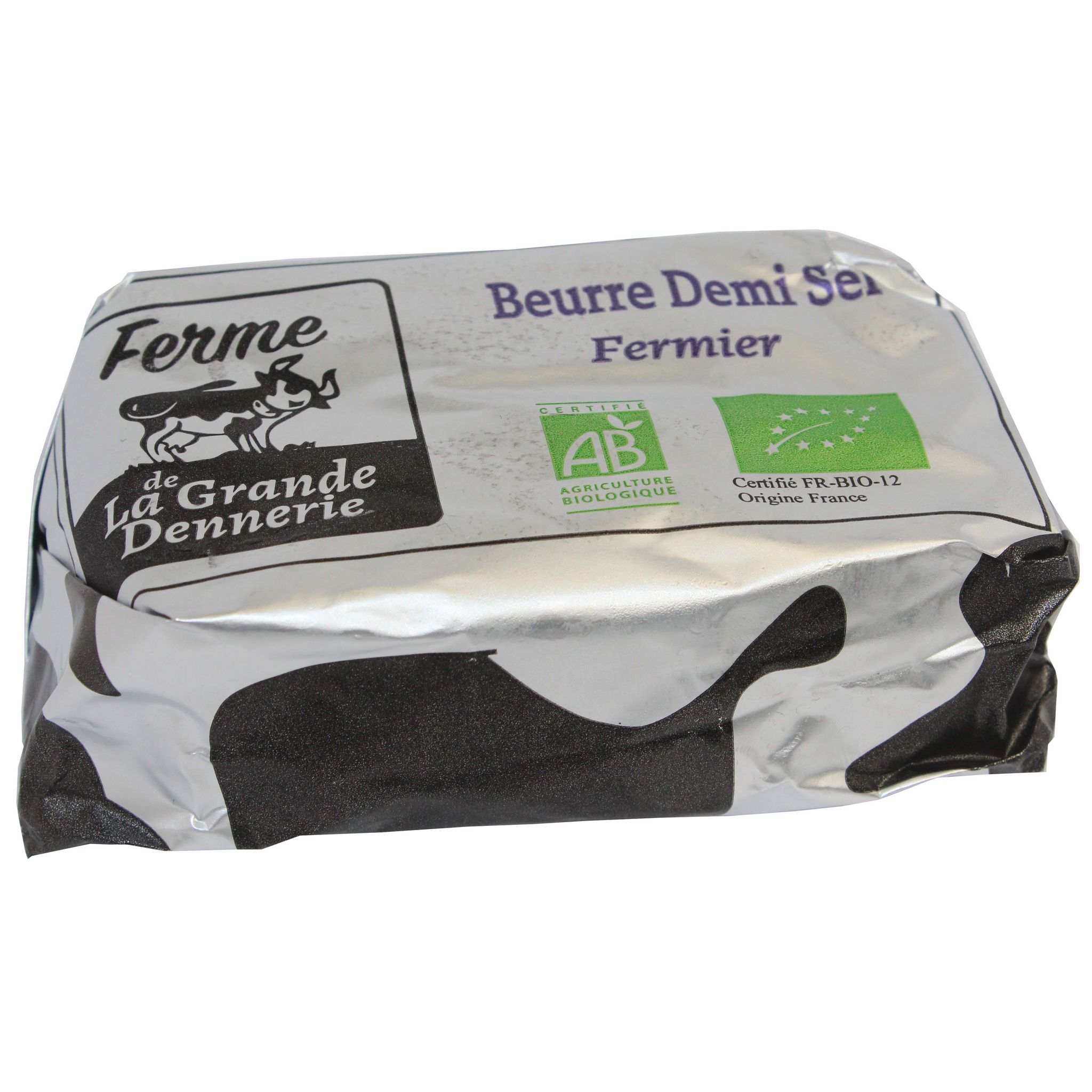 FERME DE LA GRANDE DENNERIE Beurre 1/2 sel fermier bio 250g