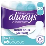 ALWAYS Discreet Serviettes pour fuites urinaires small 0% 20 serviettes