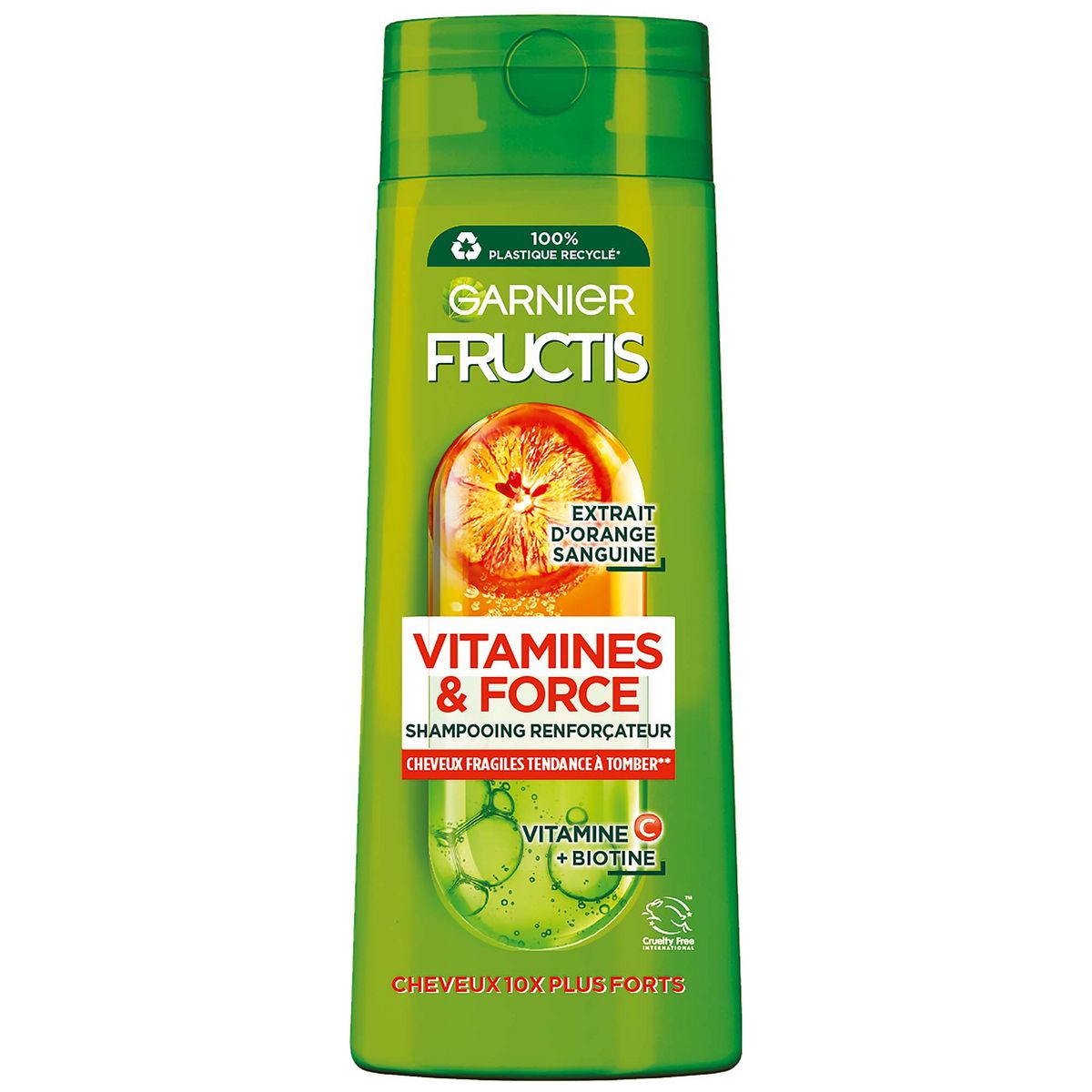 FRUCTIS Shampoing renforçateur vitamines et forces cheveux fragiles tendance à tomber 250ml