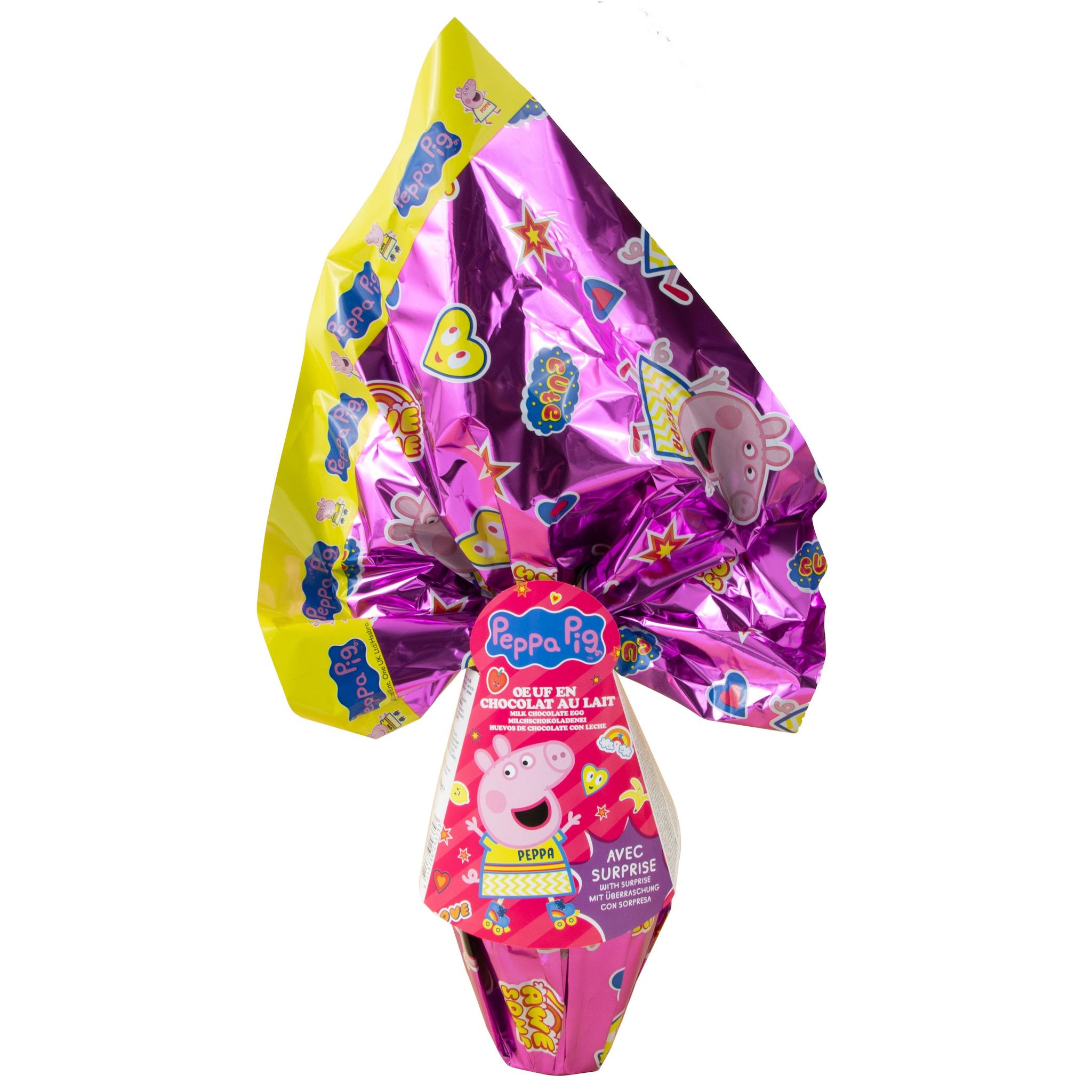 Oeuf peppa pig en chocolat au lait avec une surprise 150g