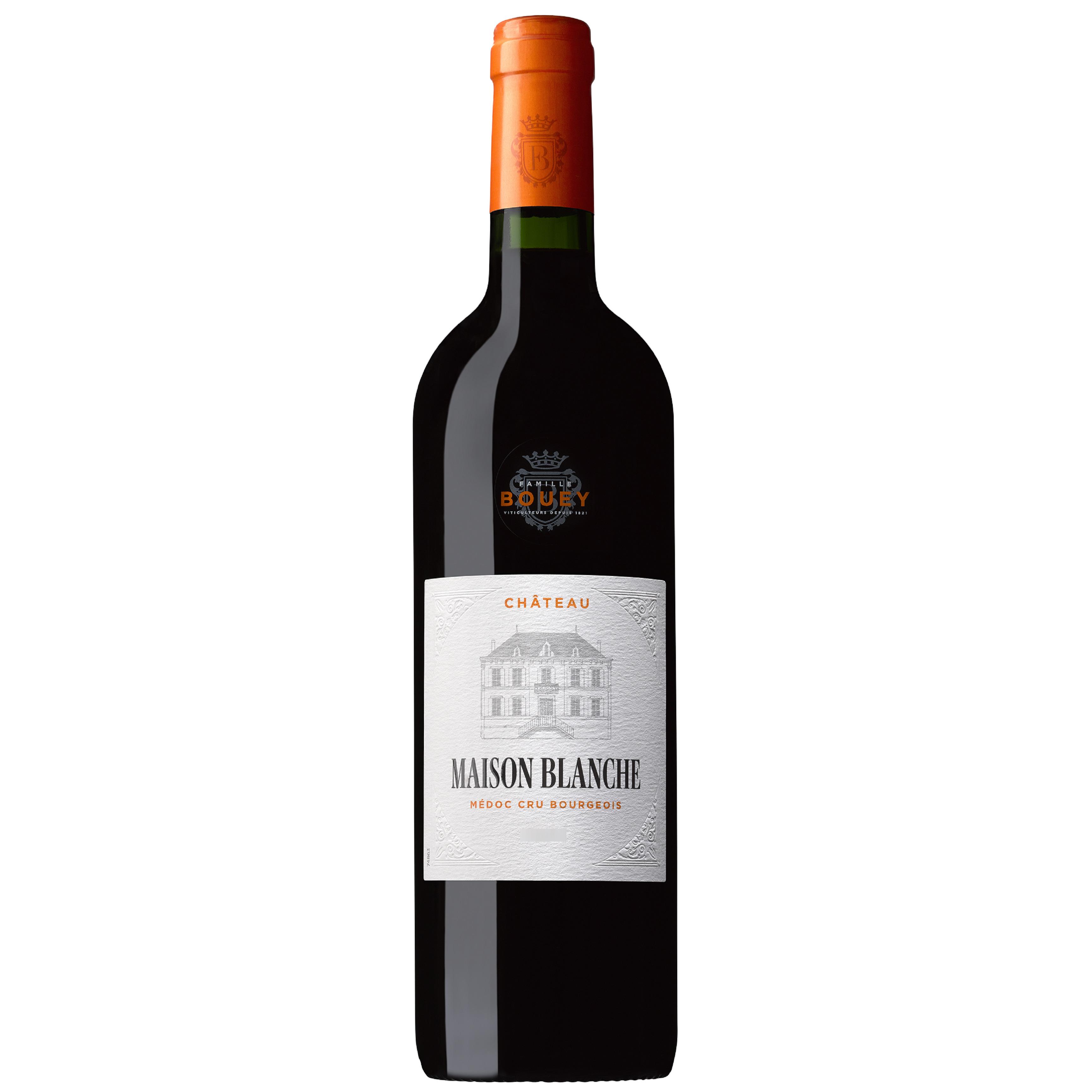 Voir la diapositive 2 : AOP Médoc Maison blanche rouge 75cl