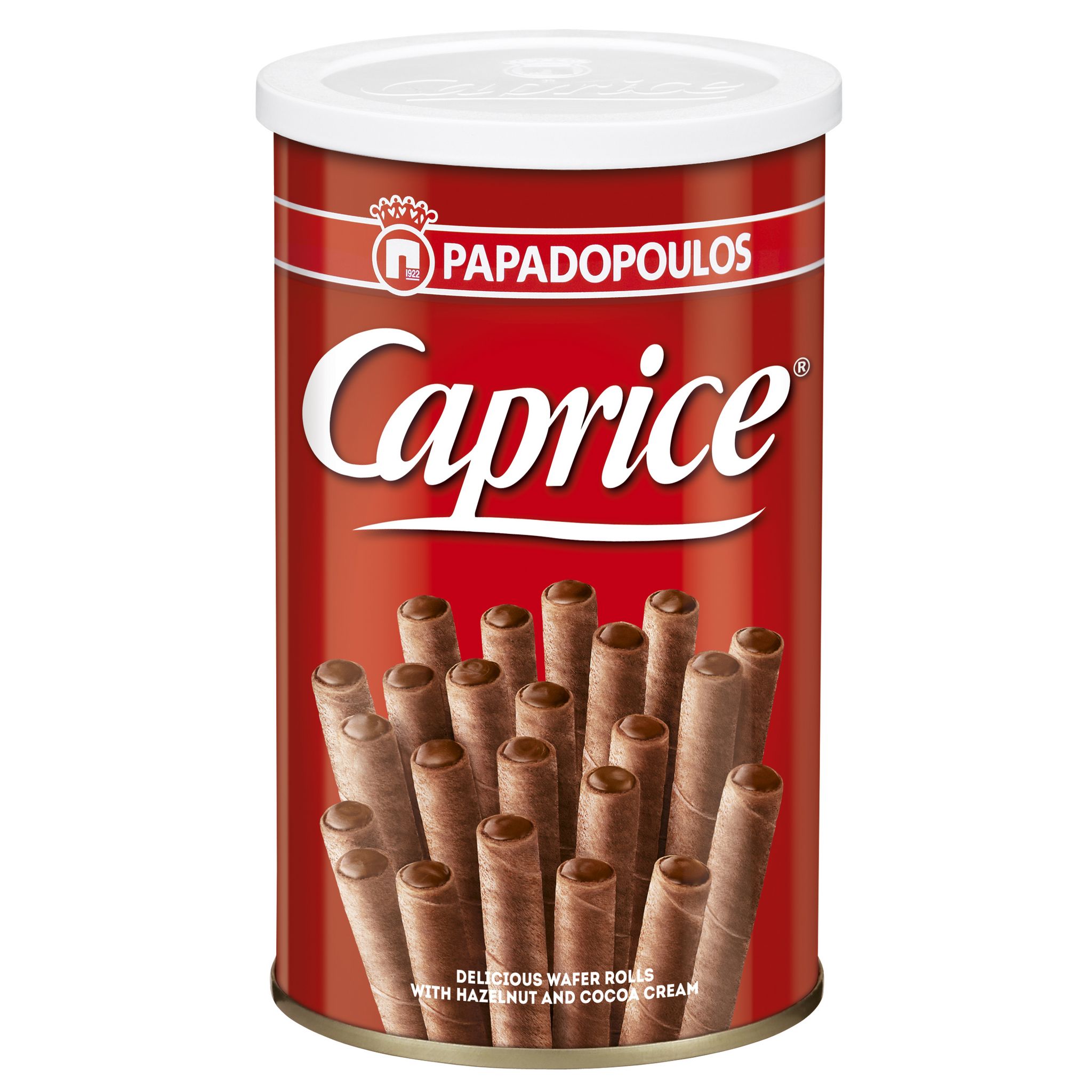 PAPADOPOULOS Gaufrettes fourrées crème noisette cacao Caprice 115g